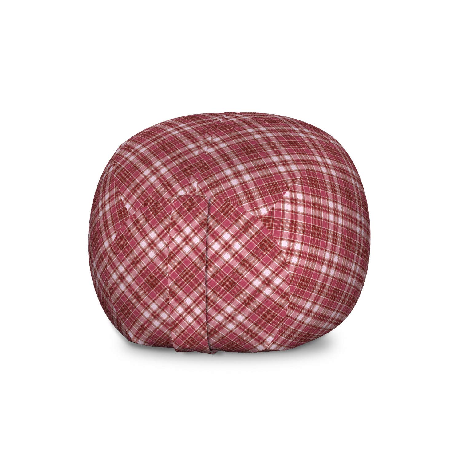 Ambesonne Checkered Toy Storage Bag Chair - Large Washable Stuffed Animal Organizer with Diagonal Rose Pattern | Kids Room Decor, Playroom Organization, Pet Bed Alternative