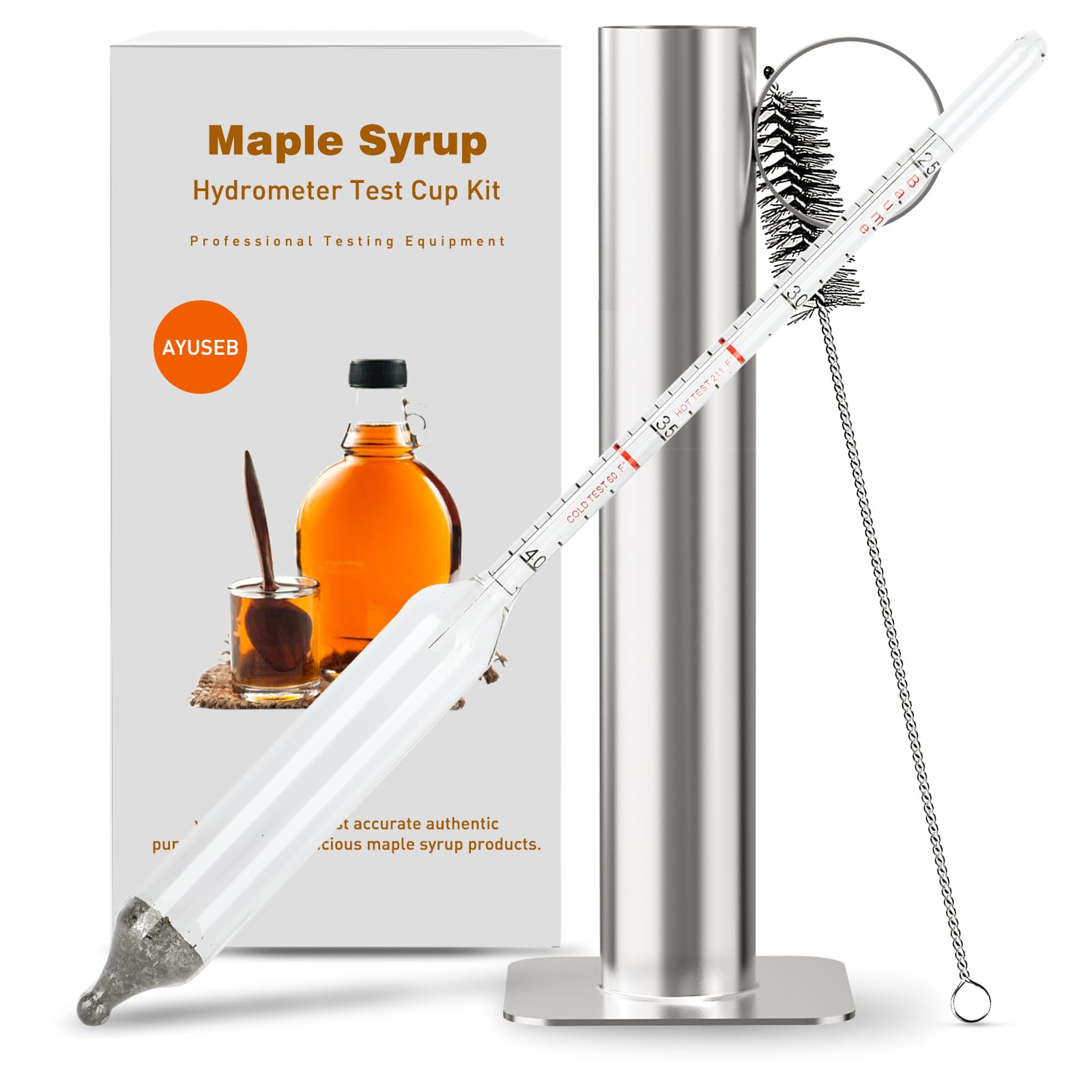 Maple Syrup Hydrometer Kit - Baume & Brix Scale for Pure Syrup Making