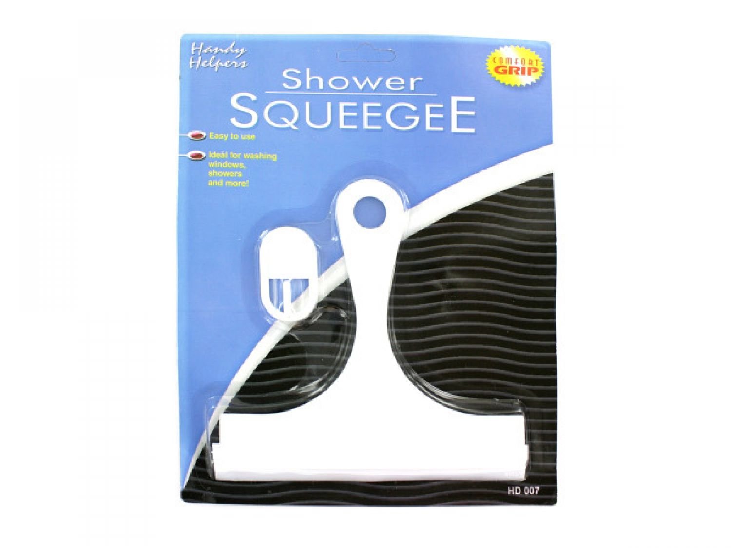 48-Pack Shower Squeegee with Hanging Hook - Bathroom Window Cleaner, Glass Wiper for Home & Commercial Use - Perfect for Showers, Mirrors, Tiles, and Car Windows