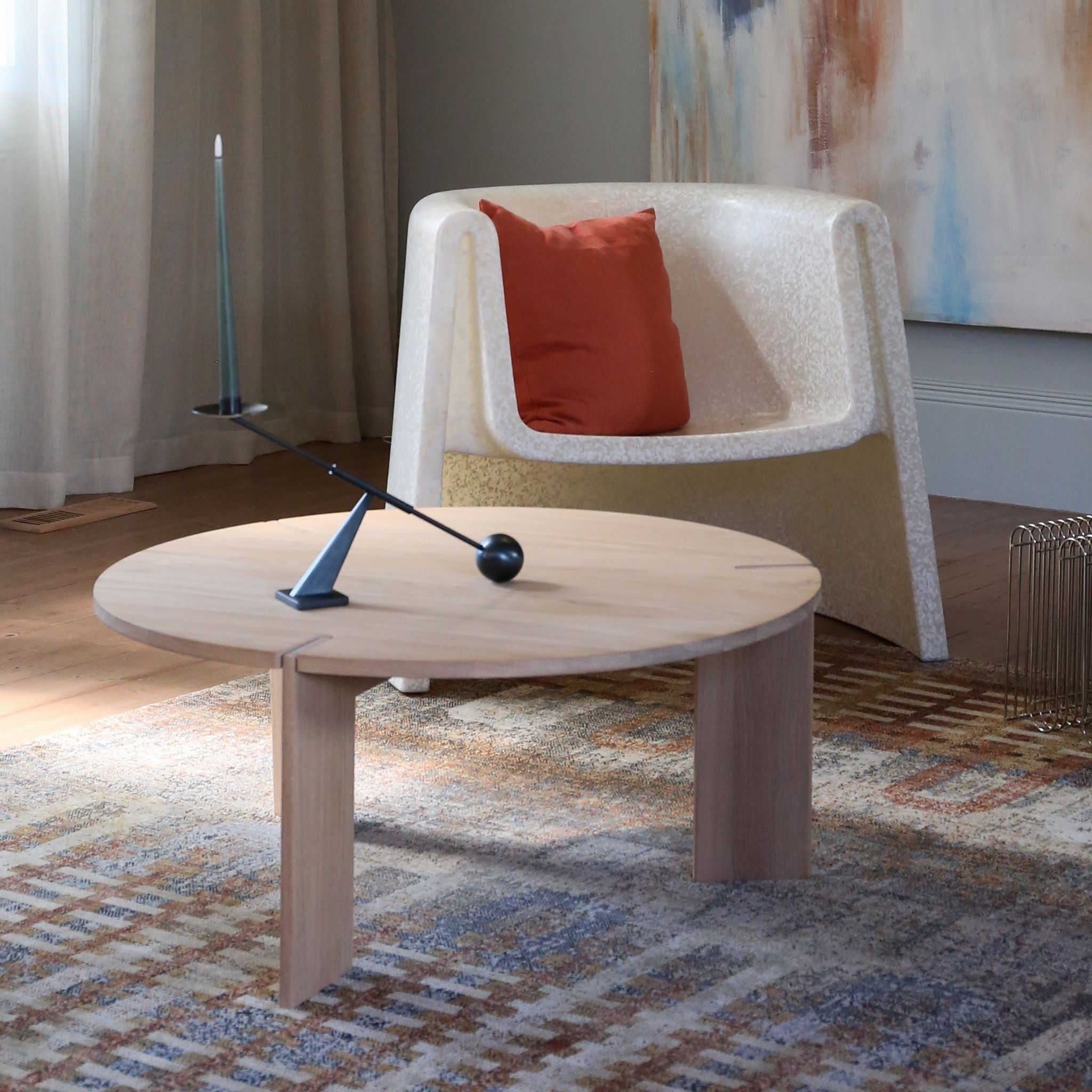 OYOY Large Natural Wood Coffee Table - Modern Scandinavian Living Room Furniture for Home Decor & Lounge Use