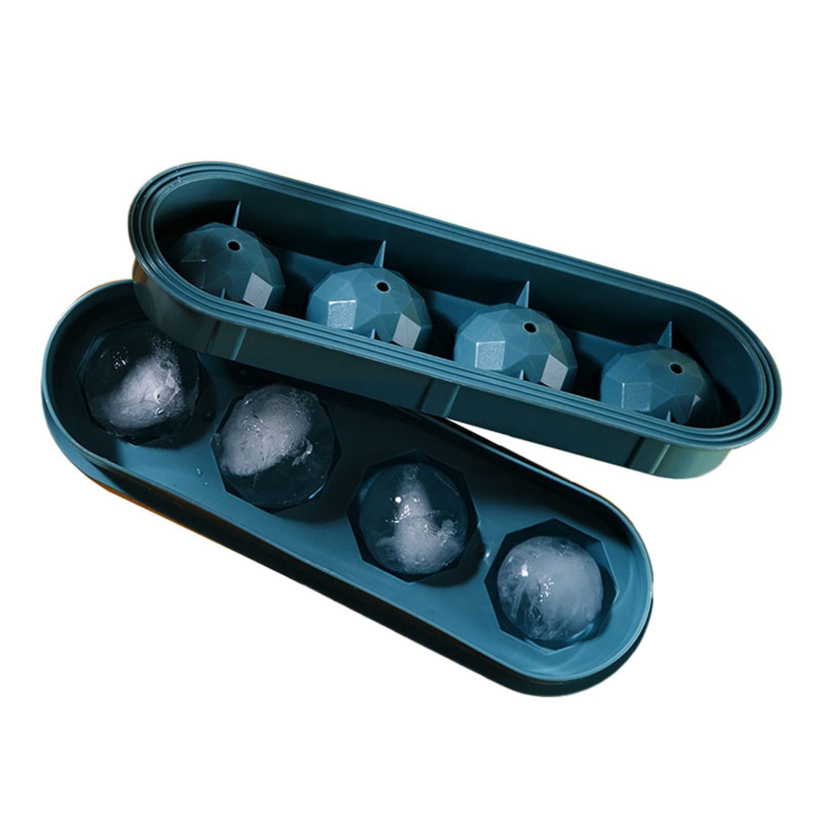 BNMK 3D Skull and Rose Shaped Ice Cube Tray with Lid - Whiskey Ice Molds for Cocktails, Summer Drinks, and Parties | Perfect for Bourbon, Scotch, and Iced Beverages