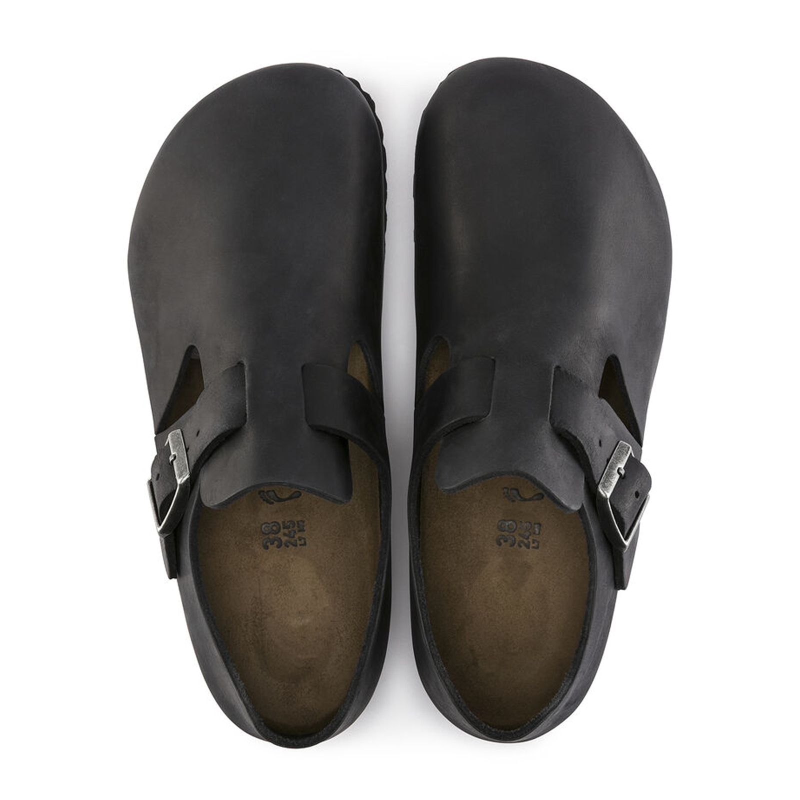 Birkenstock London Clog (Unisex)   Black Oiled Leather