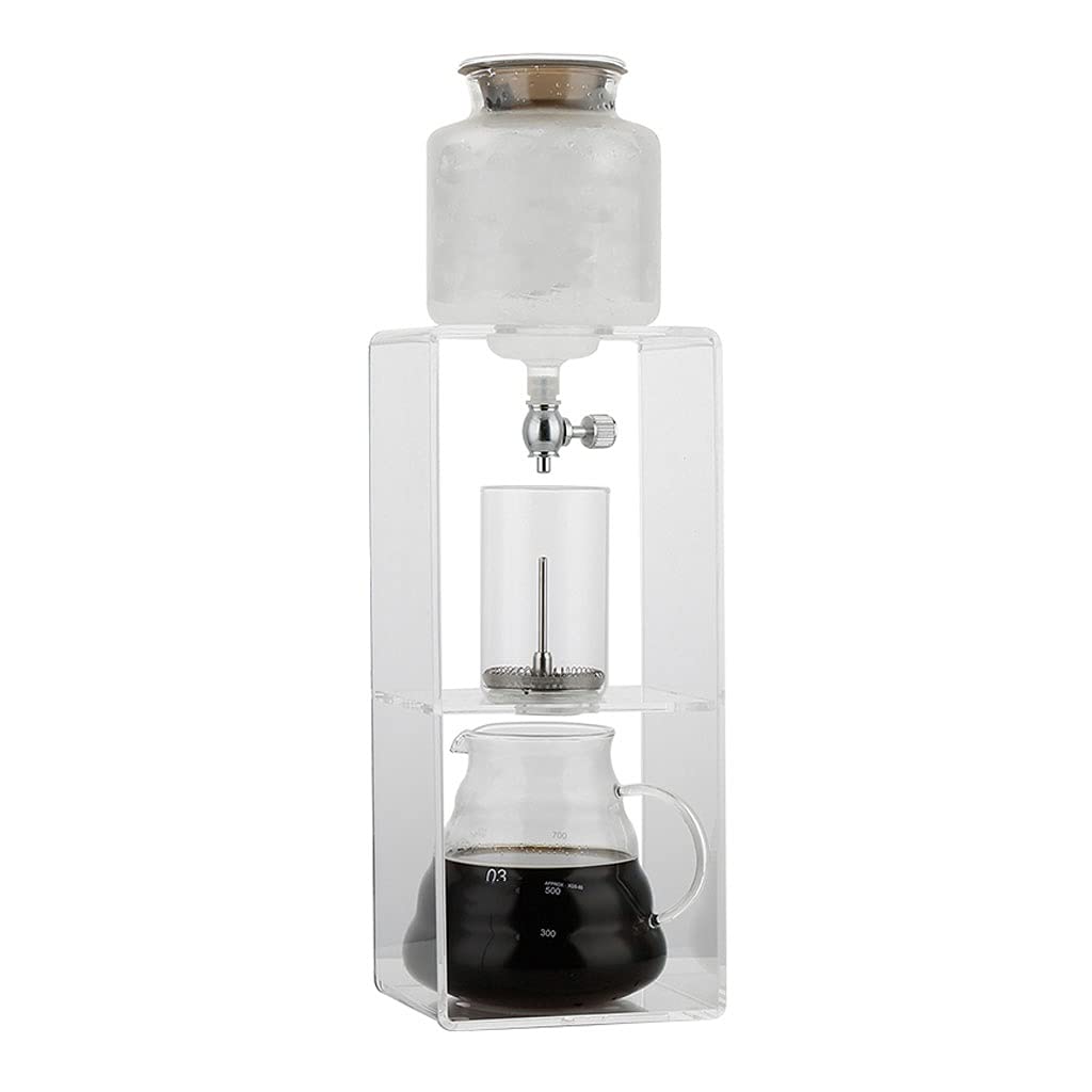LICHUAN Acrylic Cold Brew Coffee Maker - Adjustable Dripper for Iced Coffee, Perfect for Home & Office Use | Easy Brewing for Hot Summer Days & Refreshing Mornings