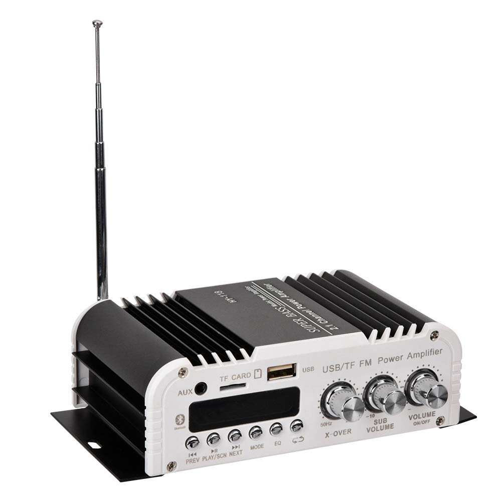 Lazmin HY-118 Digital Car Audio Amplifier - Mini Portable Stereo Subwoofer with Surround HiFi Sound, FM Radio | Perfect for Car Audio Systems, Home Theater & Outdoor Music (Handheld Speaker)