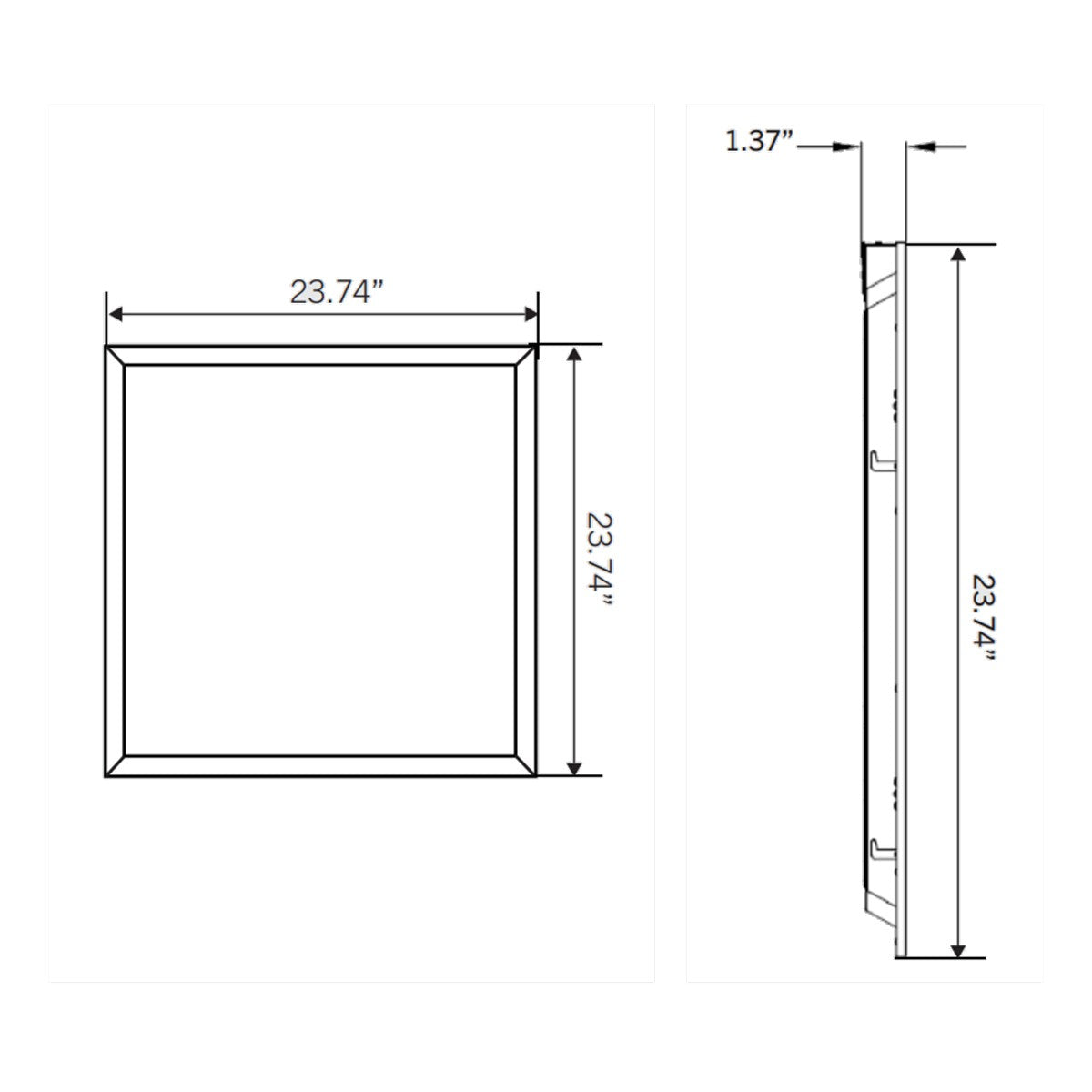 2x2 LED Flat Panel Light - 4500 Lumens, 40W, 3500K/4000K/5000K Color Temperature, 120V-277V - Perfect for Office, Classroom, and Commercial Lighting