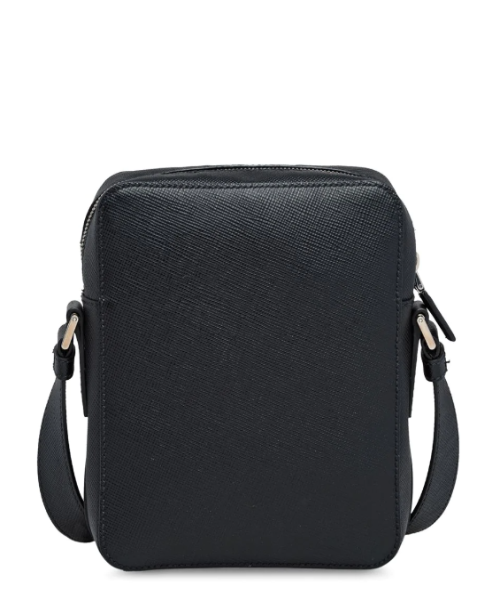 Prada Saffiano Leather Shoulder Bag for Women - Luxury Black Crossbody Purse with Gold Hardware | Perfect for Work, Travel & Evening Events