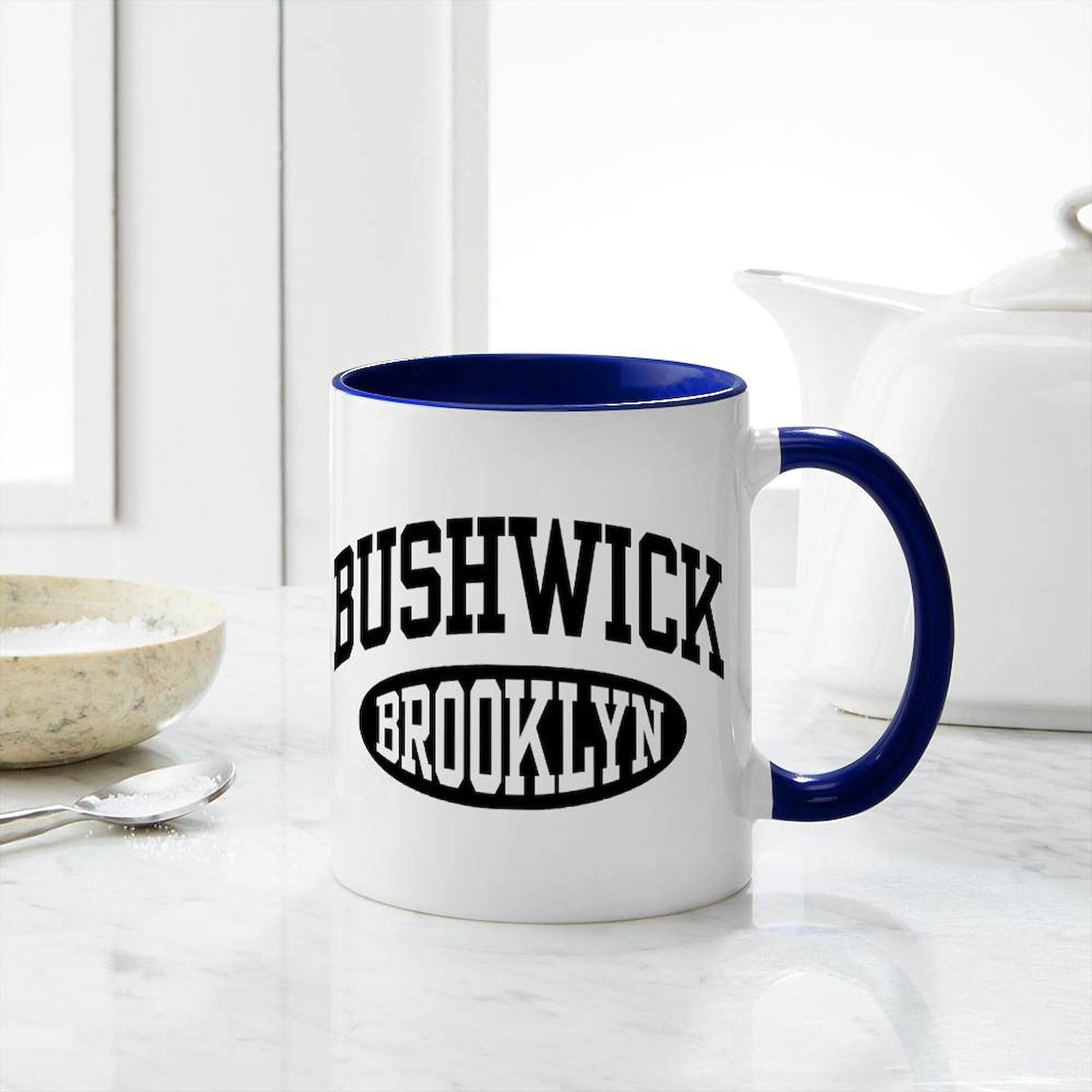 Bushwick Brooklyn Ceramic Coffee Mug 11 oz (325 ml) - Durable & Stylish for Home, Office, or Gift - Perfect for Tea, Hot Chocolate & Coffee Lovers