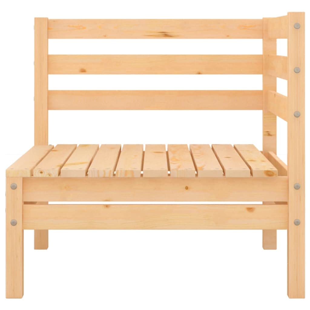vidaXL 4-Piece Solid Pinewood Patio Lounge Set - Outdoor Garden Furniture with Wooden Sofa & Chairs for Backyard, Terrace, Poolside Relaxation