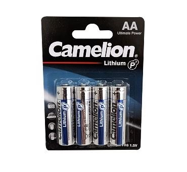 Long-Lasting Lithium AA Batteries 4-Pack - High-Performance Power for Cameras, Flashlights & Electronics