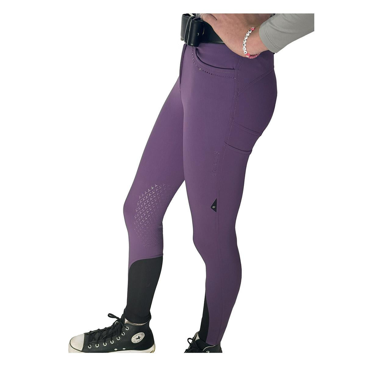 Equiline Women's Gorgakh High Waisted Knee Grip Breech - Comfortable Equestrian Riding Pants for Horseback Riding & Training