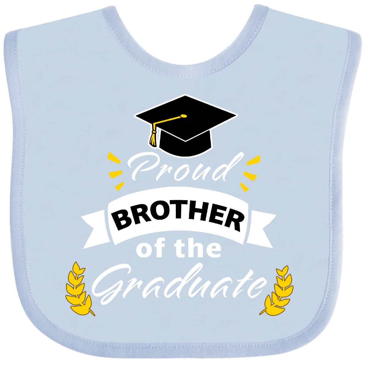 Inktastic Family Graduation Baby Bib - Proud Brother of the Graduate Cotton Bib for Toddlers - Perfect for Graduation Parties, Photo Shoots & Everyday Use