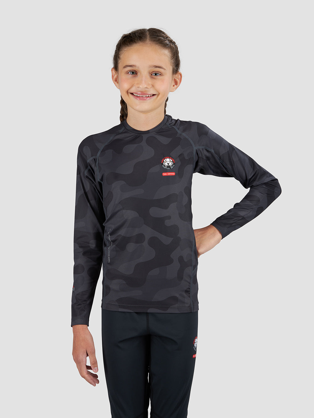Rebel Kids Camo Rashguard - UPF 50+ Sun Protection Swim Shirt for Boys & Girls - Perfect for Swimming, Surfing, and Beach Activities