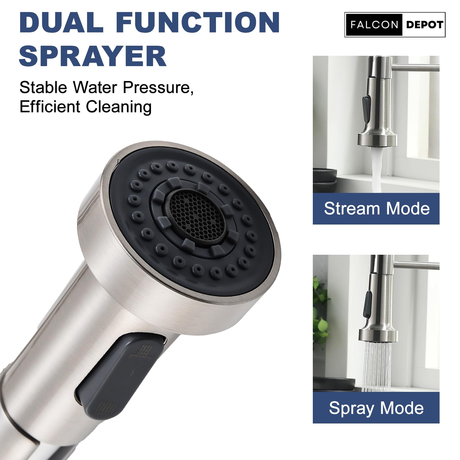 Hands-Free Kitchen Faucet with Motion Sensor - Brushed Nickel for Modern Sinks