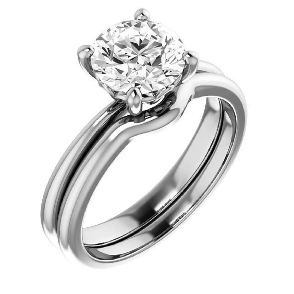 Vintage Style 3.00CT Round Cut Colorless Moissanite Bridal Ring Set in 925 Sterling Silver - 1920s Inspired Handmade Engagement & Wedding Ring Set - Perfect for Vintage Themed Proposals, Anniversary Gifts, and Special Occasions
