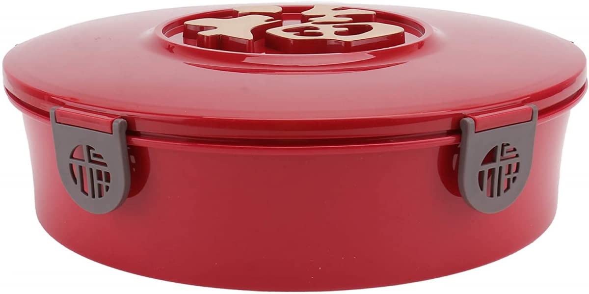 Premium Divided Serving Tray - 6 Compartment Dried Fruit & Candy Snack Platter - Airtight Food Storage Container for Parties, Appetizers, and Holiday Gatherings