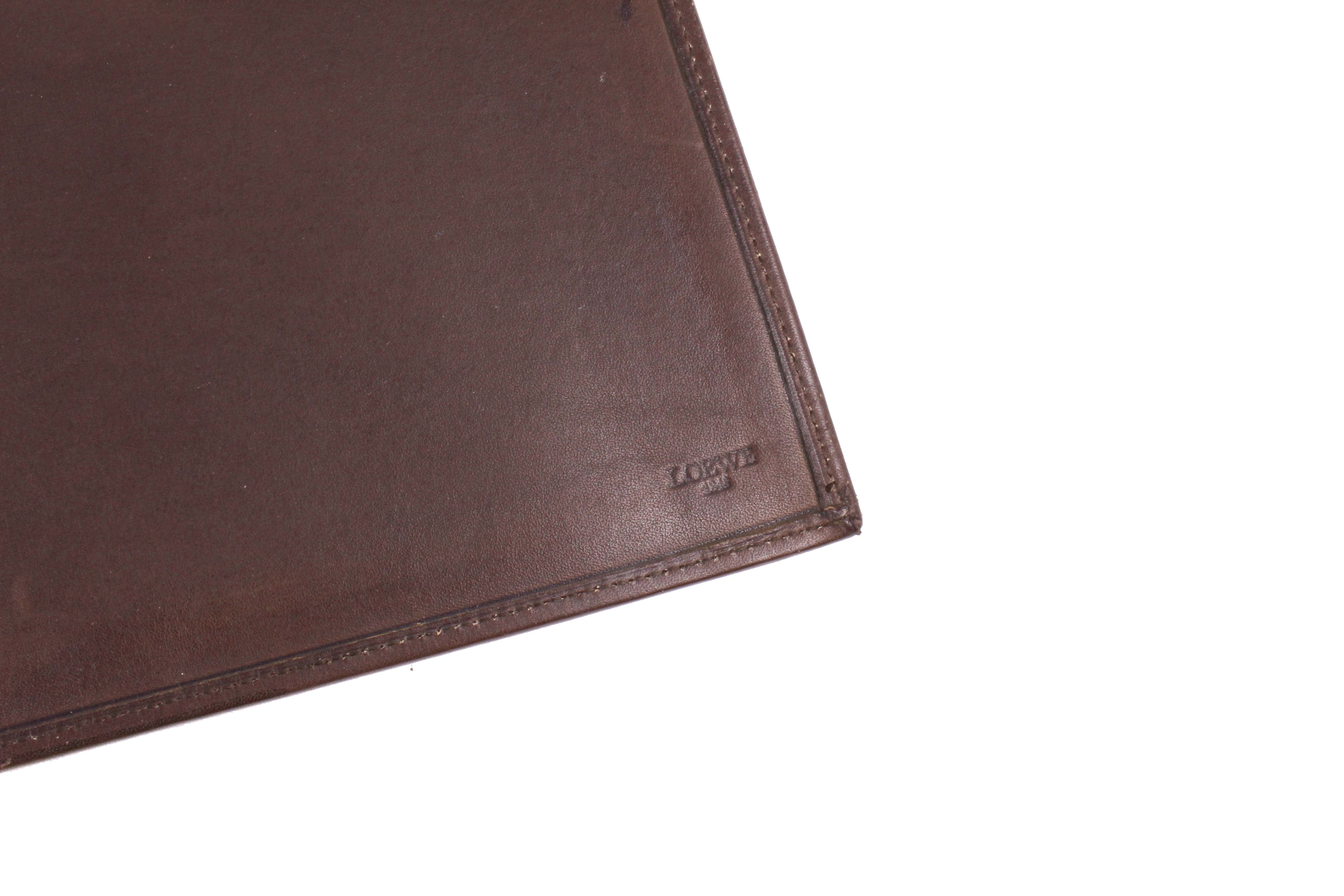 LOEWE Brown Canvas and Leather Logo Briefcase for Men - Stylish Business Laptop Bag for Work, Office & Travel | Durable Designer Messenger Bag