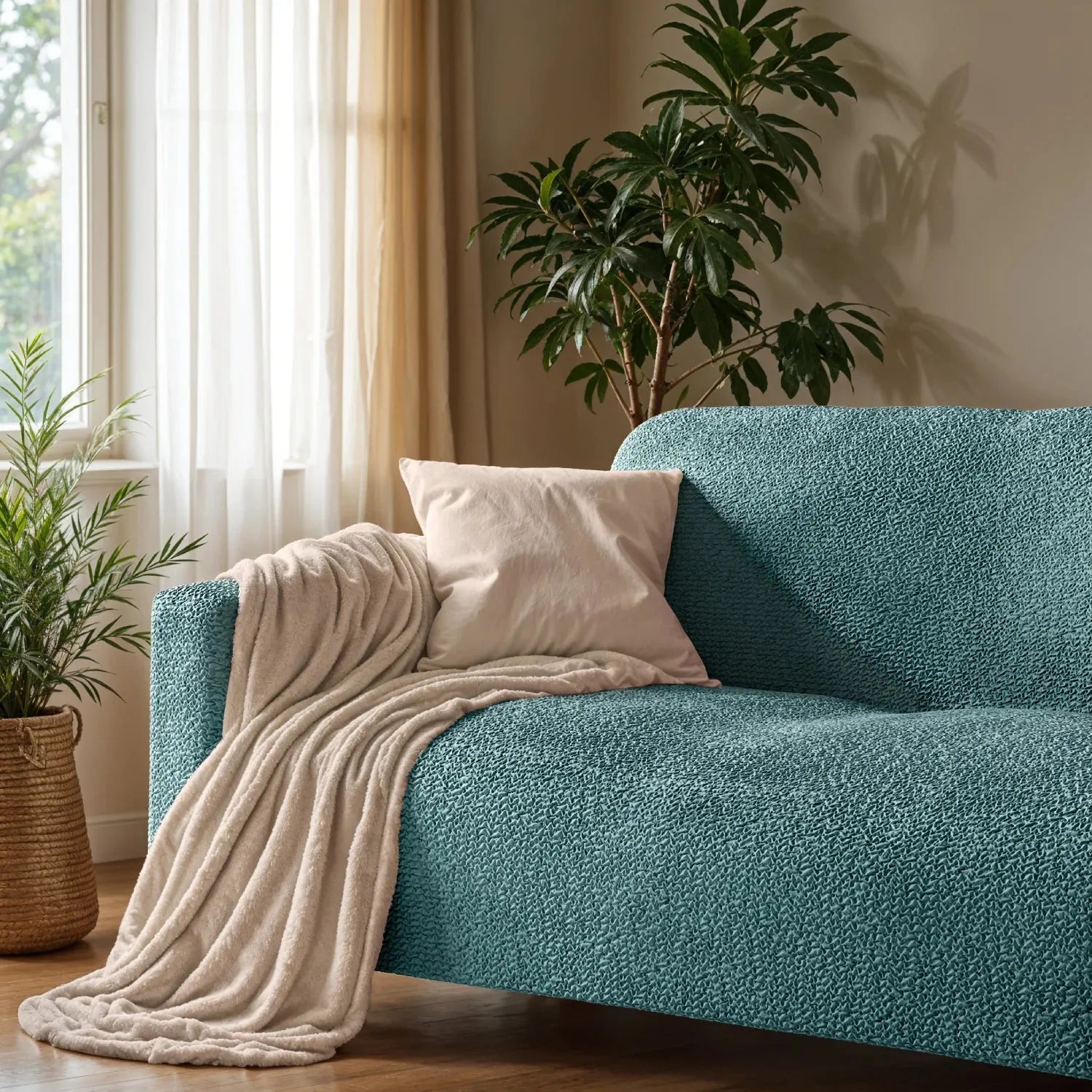 2 Seater Loveseat Slipcover - Soft Microfiber Fabric - Perfect for Living Room, Bedroom & Home Decor