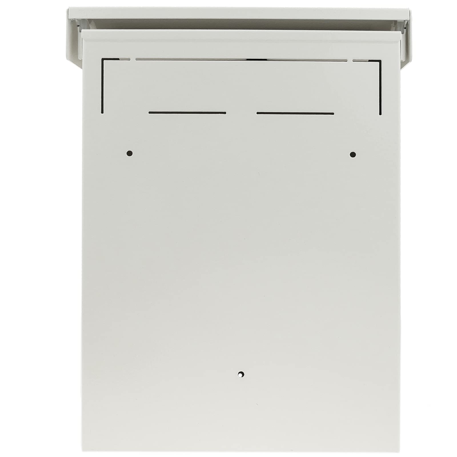 White BZ048 Mailbox - Durable Outdoor Letter Box for Home, Office & Apartment - Perfect for Front Porch, Garden & Entryway