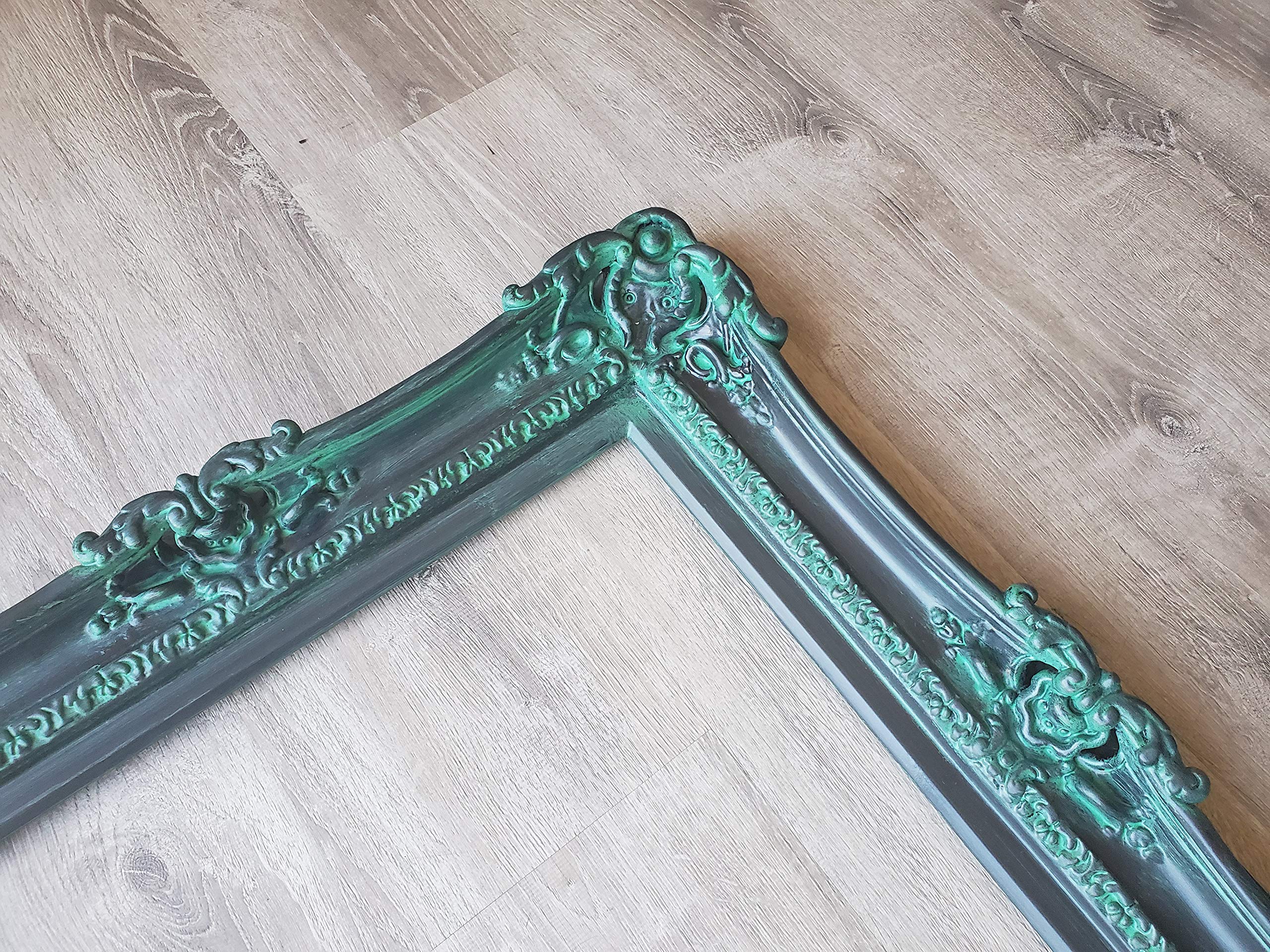 16x20 Baroque Picture Frame - Elegant Ornate Wall Art Frame for Canvas & Mirror with Antique Black Patina - Perfect for Living Room, Bedroom & Gallery Decor