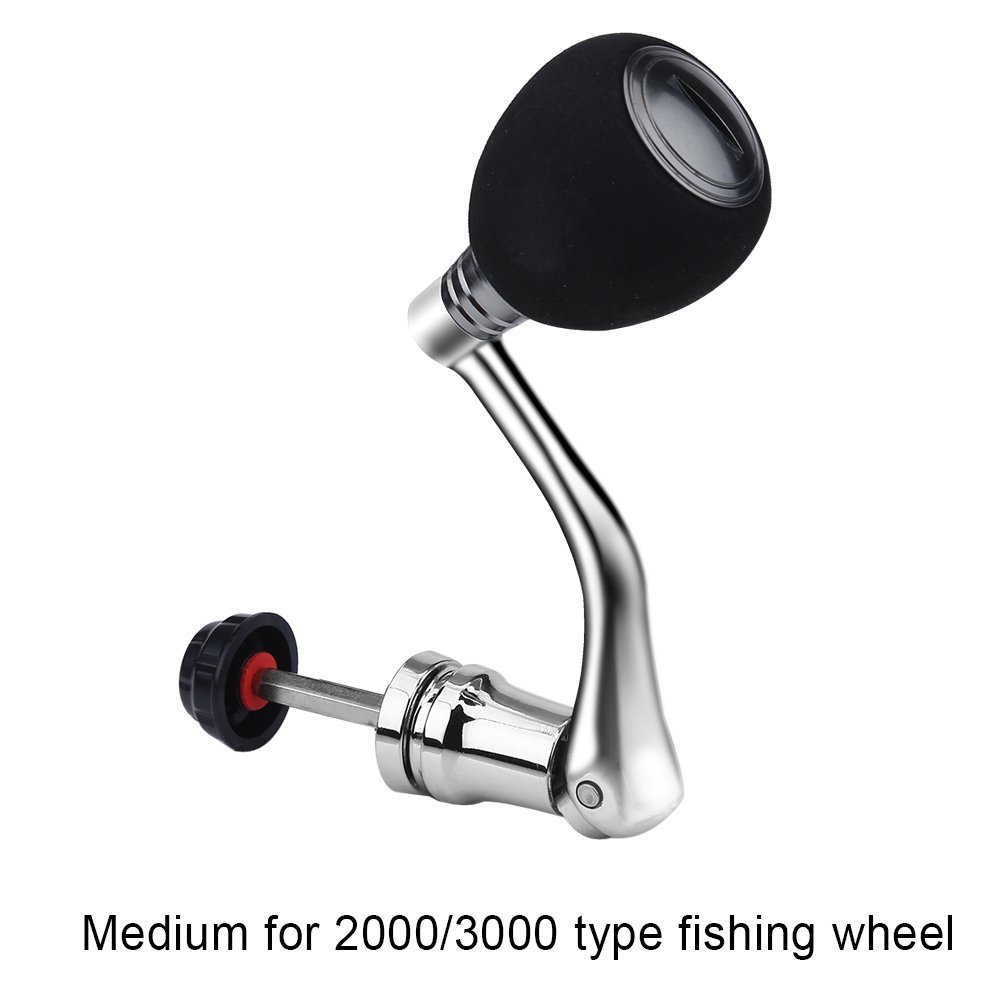 Metal Spinning Fishing Reel Handle Grip - Durable Reel Replacement Power Handle with Rotary Knob for Enhanced Fishing Control, Ideal for Saltwater and Freshwater Angling
