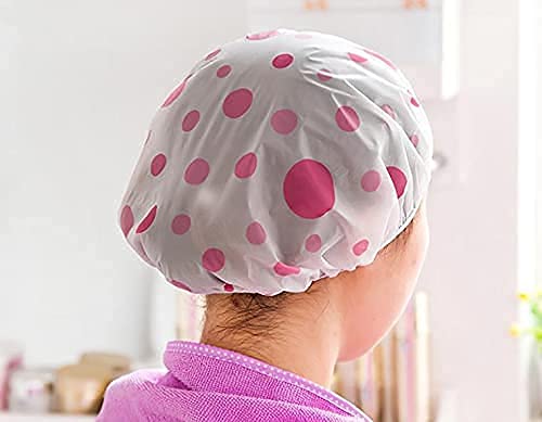 ORBIT HOUSE Women's Waterproof Reusable Shower Cap Bath Hat - 3 Pack Multicolor Hair Protection for Swimming, Spa & Travel | Soft Elastic Band & Stylish Design