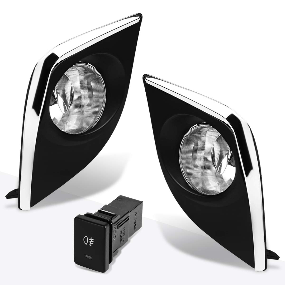 14-16 Toyota Corolla LE Front Bumper Fog Lights with Switch - Clear Lens for Enhanced Night Visibility & Style Upgrade