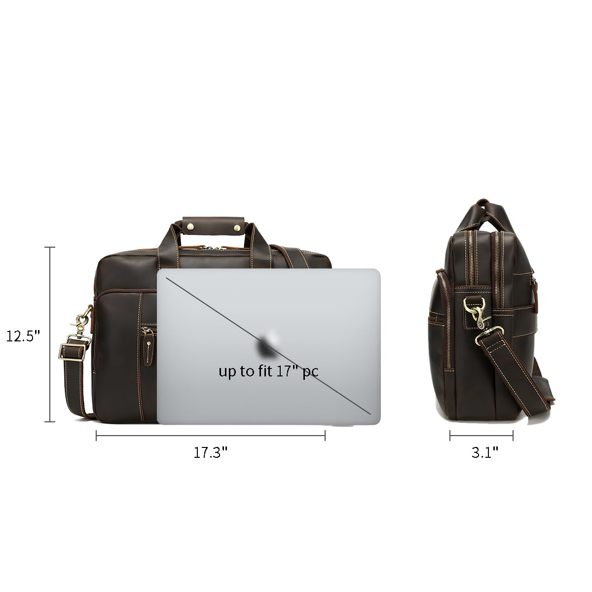 Premium Full Grain Leather 17.3