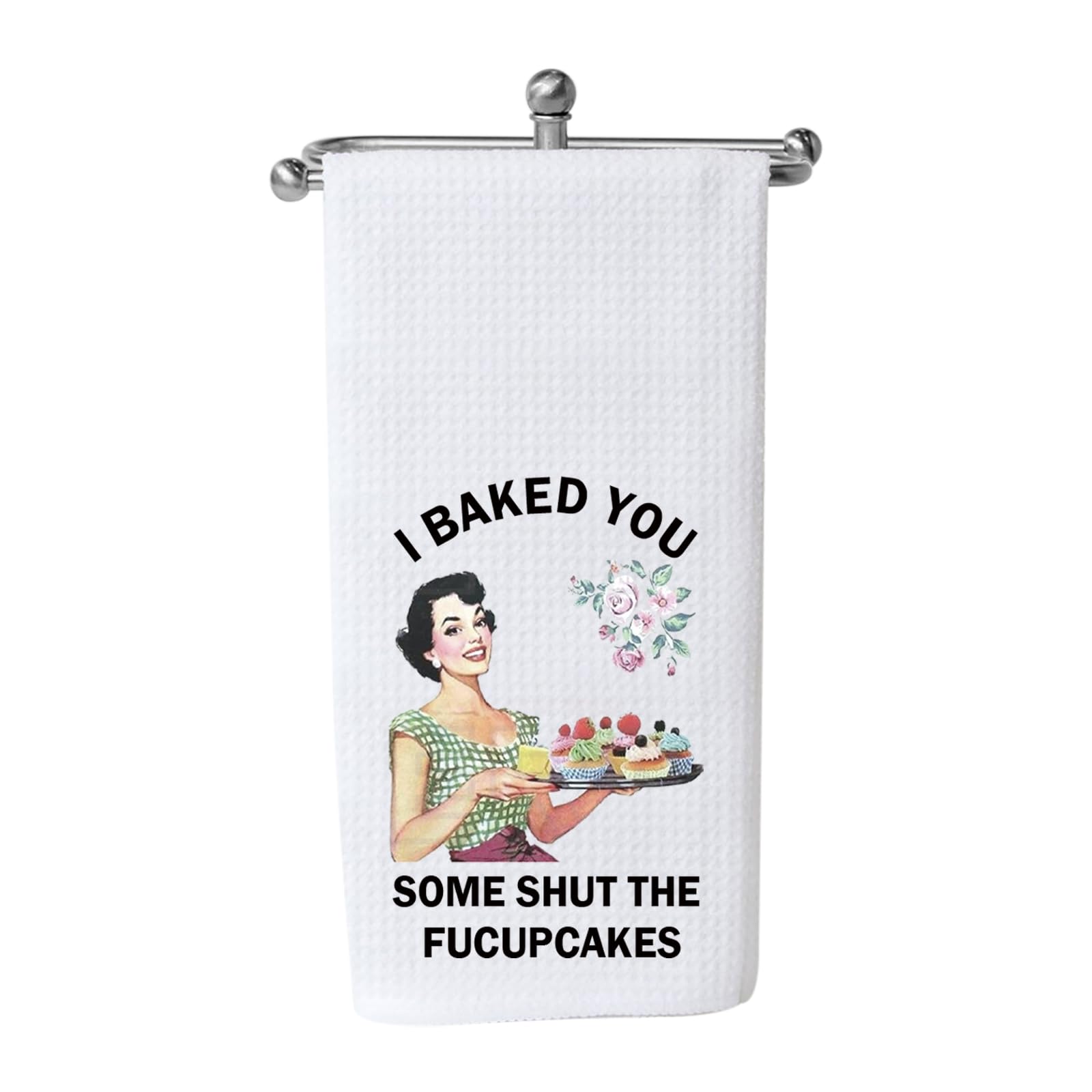 Funny Sarcastic Kitchen Towel - 'I Baked You' Novelty Dish Cloth & Tea Towel for Housewives - Perfect for Gifts, Home Decor & Humorous Kitchen Accessories