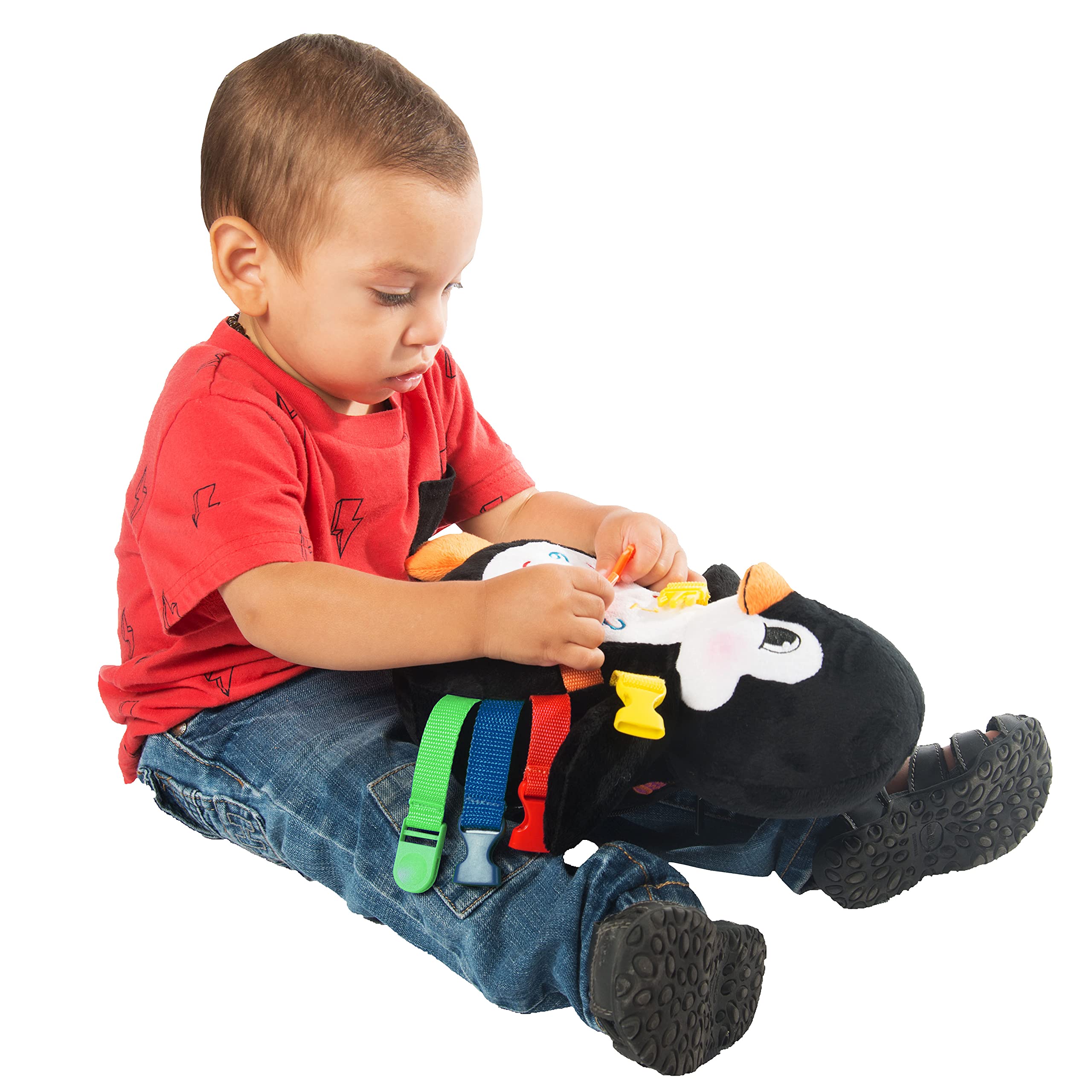 Buckle Toys - Mini Buster Square & Blizzard Penguin Bundle - Educational Learning Toys for Kids - Develop Fine Motor Skills & Problem Solving - Travel-Friendly Sensory Toys for Airplane, Car & Classroom Play