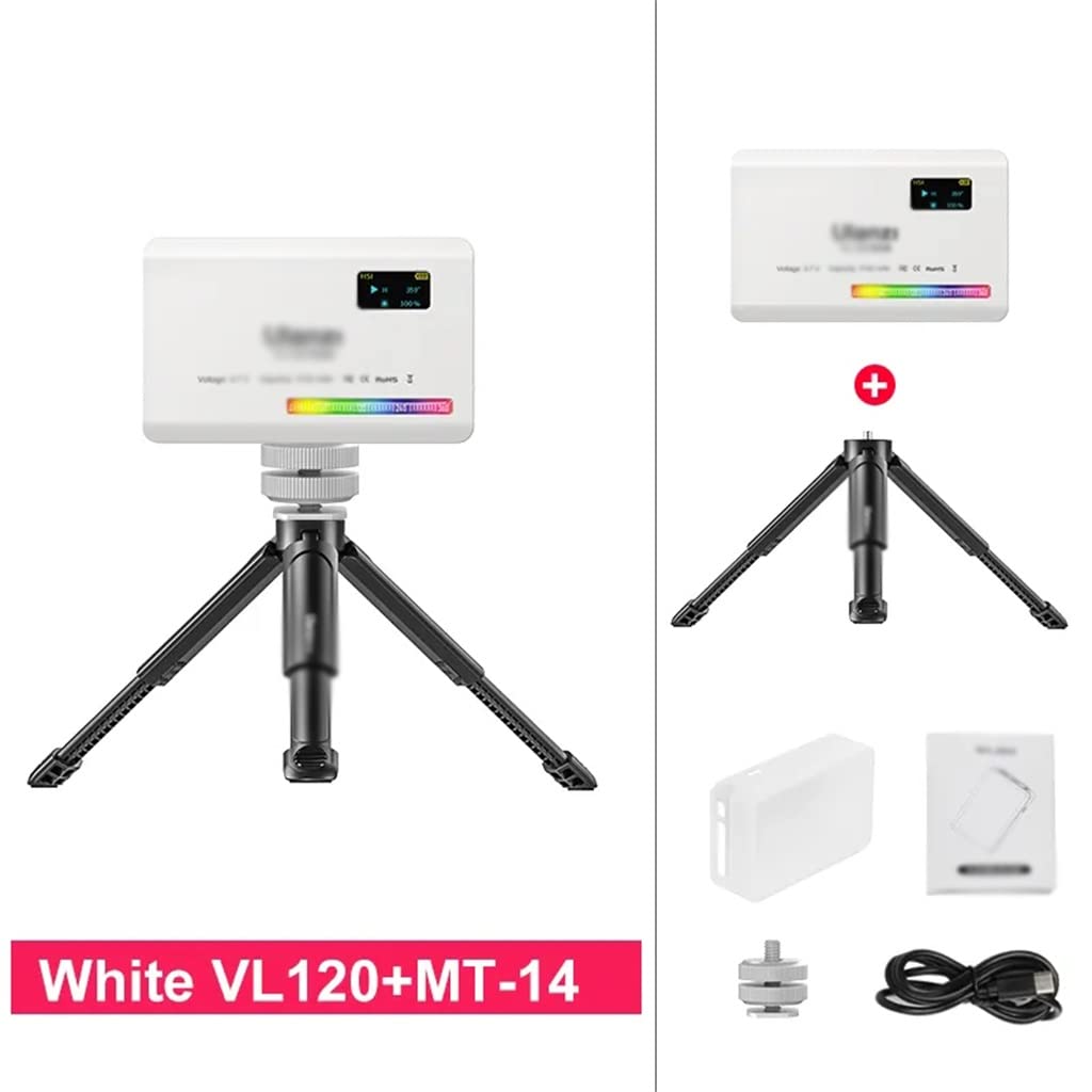 NANZU Mini RGB Video Light with Screen Diffuser - Portable Camera Monitor & Smartphone Selfie Light for YouTube, TikTok, Vlogging & Photography