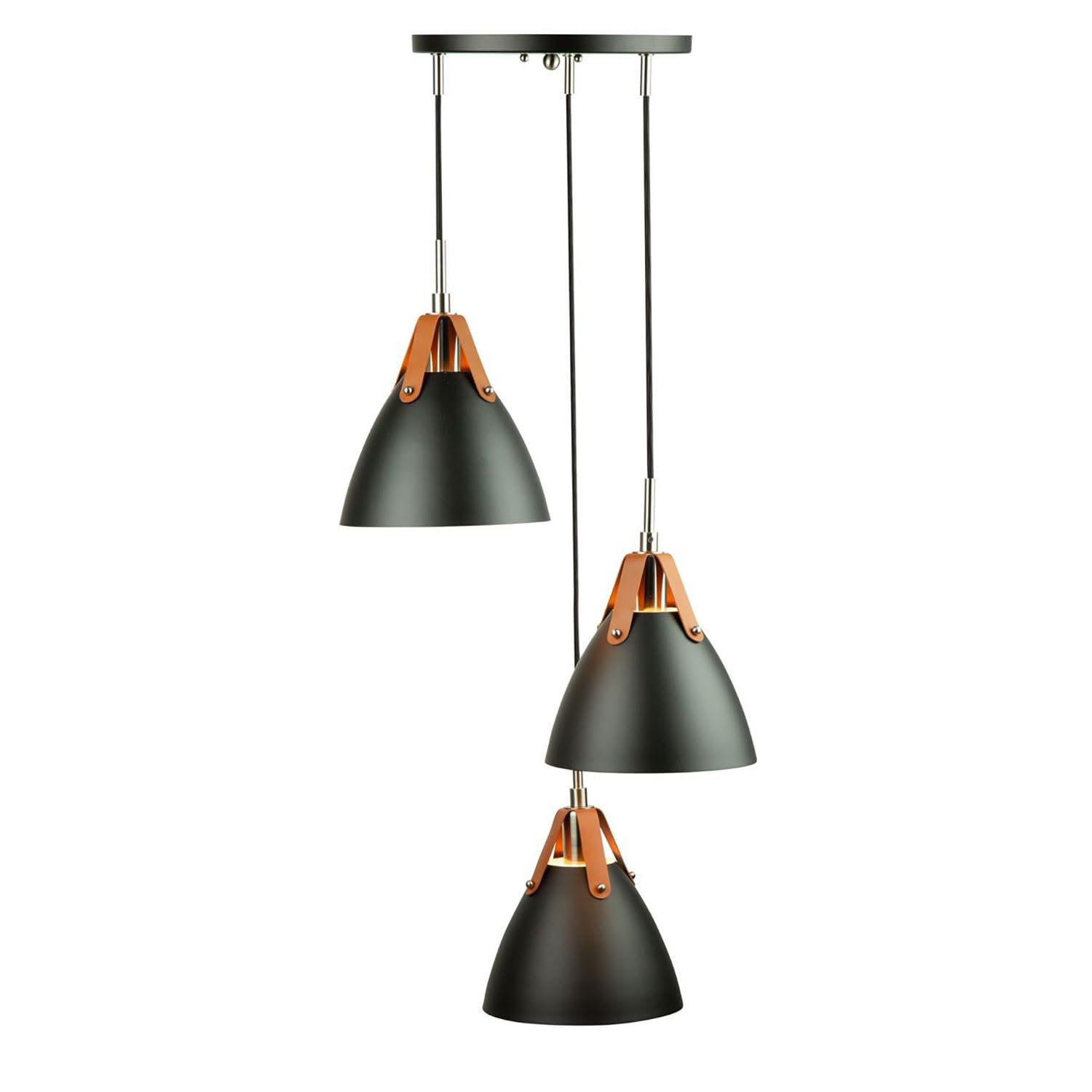 Artcraft Lighting Tote 3-Light Black Pendant Light Fixture - Perfect for Kitchen Island, Dining Room, and Entryway Lighting