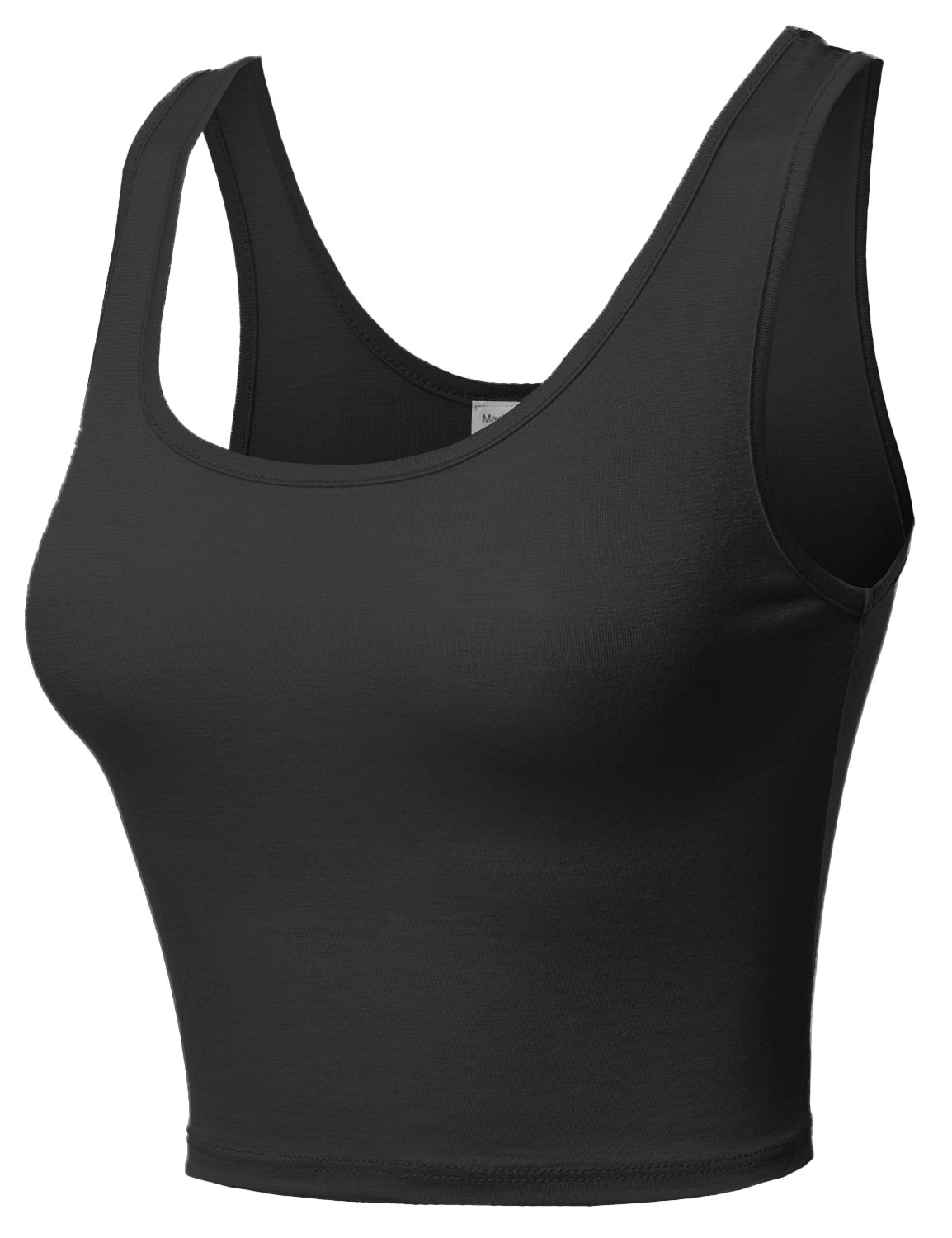Emma Women's Junior Sleeveless Crop Tank Top - Soft Basic Solid Tee for Casual Wear, Summer Outfits, Layering & Gym