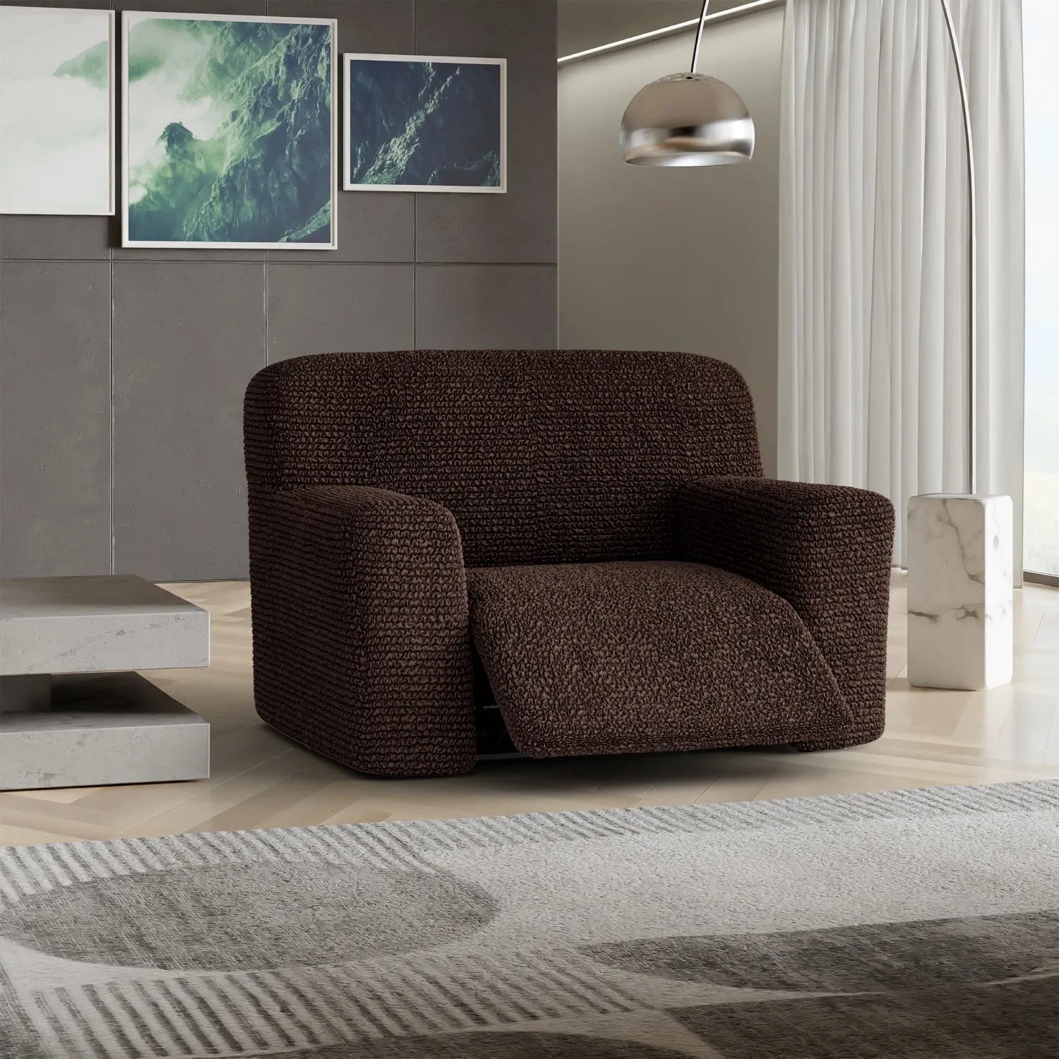 Large Reclining Armchair Slipcover - Microfiber Collection | Durable & Stylish Furniture Protector for Living Room, Home Theater & Office