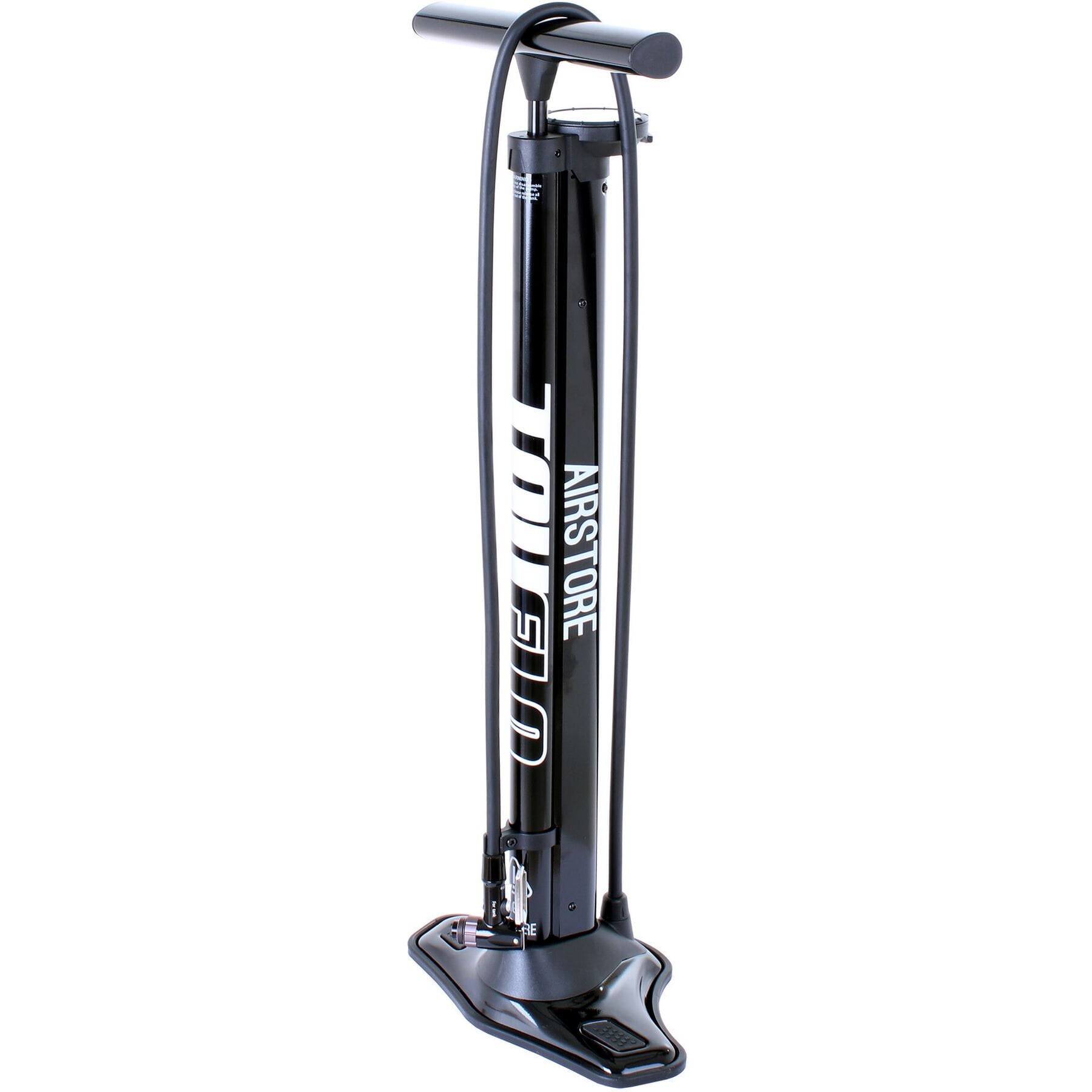 Truflo Airstore Track Pump with Auxiliary Storage Cylinder for Tubeless Tires - High Pressure Bicycle Floor Pump for MTB, Road Bikes & Motorcycles - Perfect for Home, Garage & Outdoor Cycling Adventures
