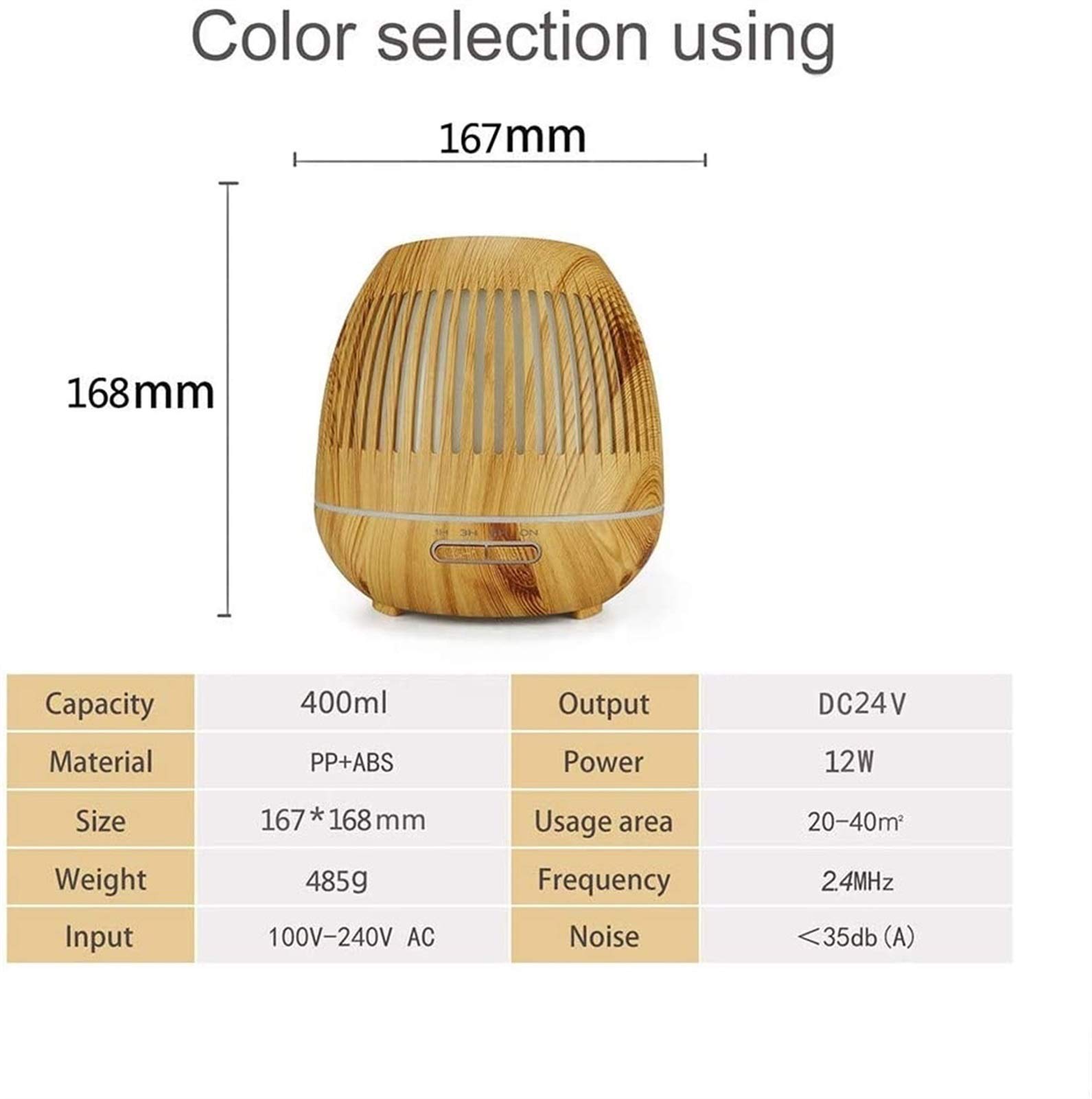 Premium 400ML Essential Oil Diffuser for Large Rooms - Aromatherapy Diffuser with Timer & Auto Shut-Off | Perfect for Home, Office, Yoga Studio & Spa Relaxation