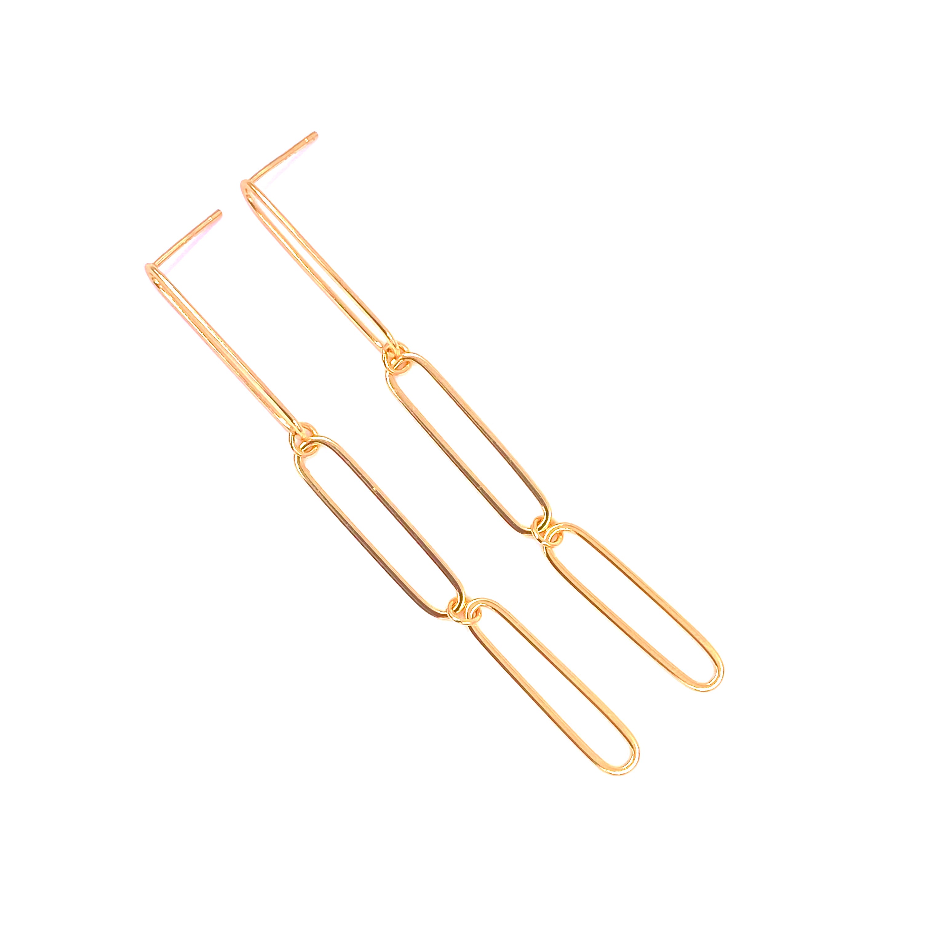 Ashley Gold Sterling Silver Gold Plated 3 Chain Drop Earrings for Women - Elegant Dangle Earrings for Party, Wedding & Evening Wear