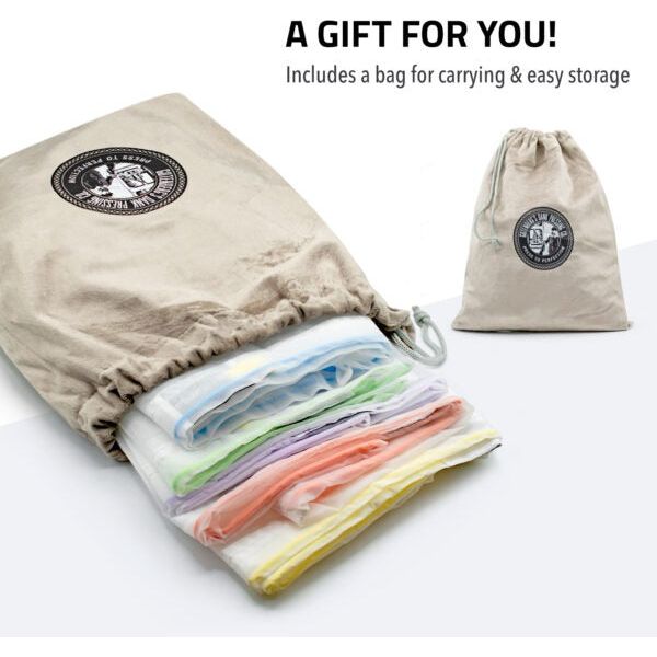 Gutenberg's Dank Pressing Co 32 Gallon All Mesh Bubble Bags 5 Set - Premium Herbal Extraction Kit for Hash Making, Essential for Home Brewing & DIY Concentrates