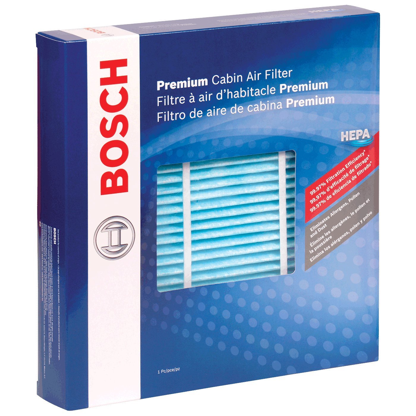 BOSCH 6009C HEPA Cabin Air Filter Replacement for 2011-2017 Jeep Wrangler & 2018 JK Models | Premium Dust & Pollen Protection | Not Compatible with 2018+ Wrangler JL | Ideal for Off-Roading & Daily Commuting