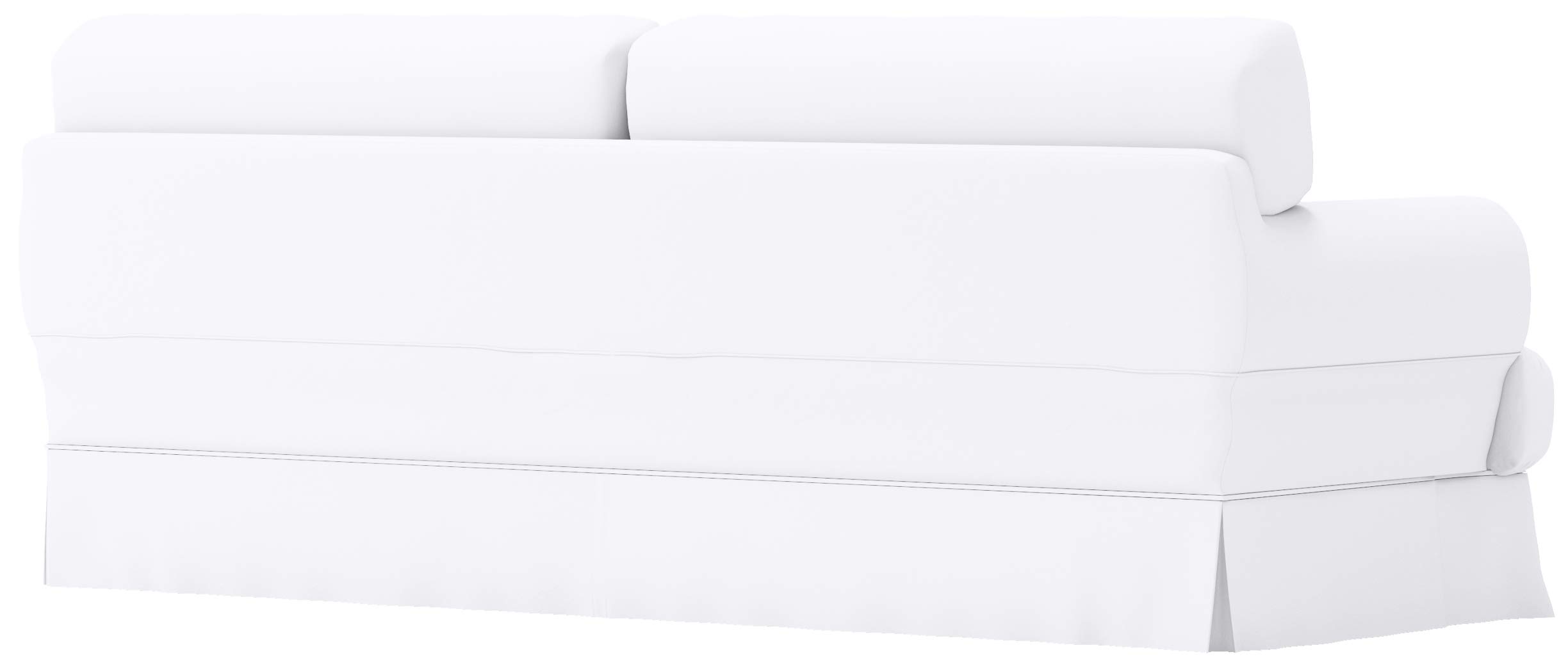 Durable Dense Cotton Sofa Cover for IKEA Hovas 3-Seater Couch - White Slipcover Replacement | Perfect for Living Room, Home Decor & Furniture Protection