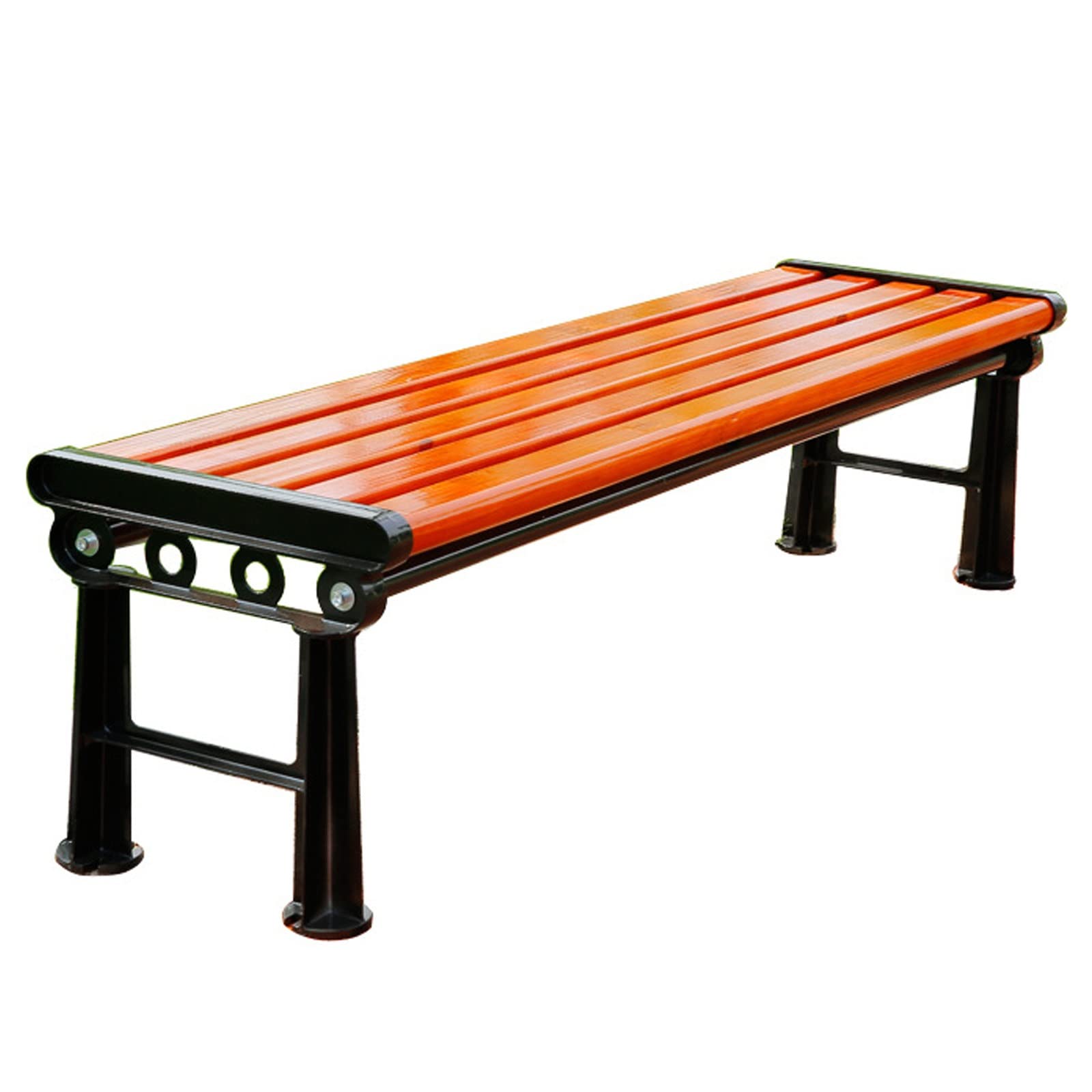 **Outdoor Garden Bench for 2 Person - Durable Plastic/Wood Seat with Cast Iron Frame - Patio, Porch, or Backyard Seating (1.2m, Color A) - Perfect for Relaxing, Entertaining, or Decorating Your Outdoor Space**