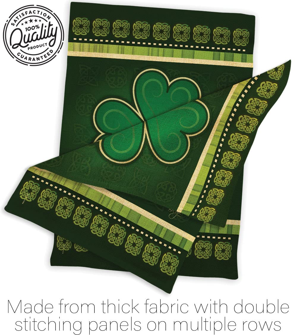 Shamrock Garden Flag Set - St Patrick's Day Decor for Yard & Home