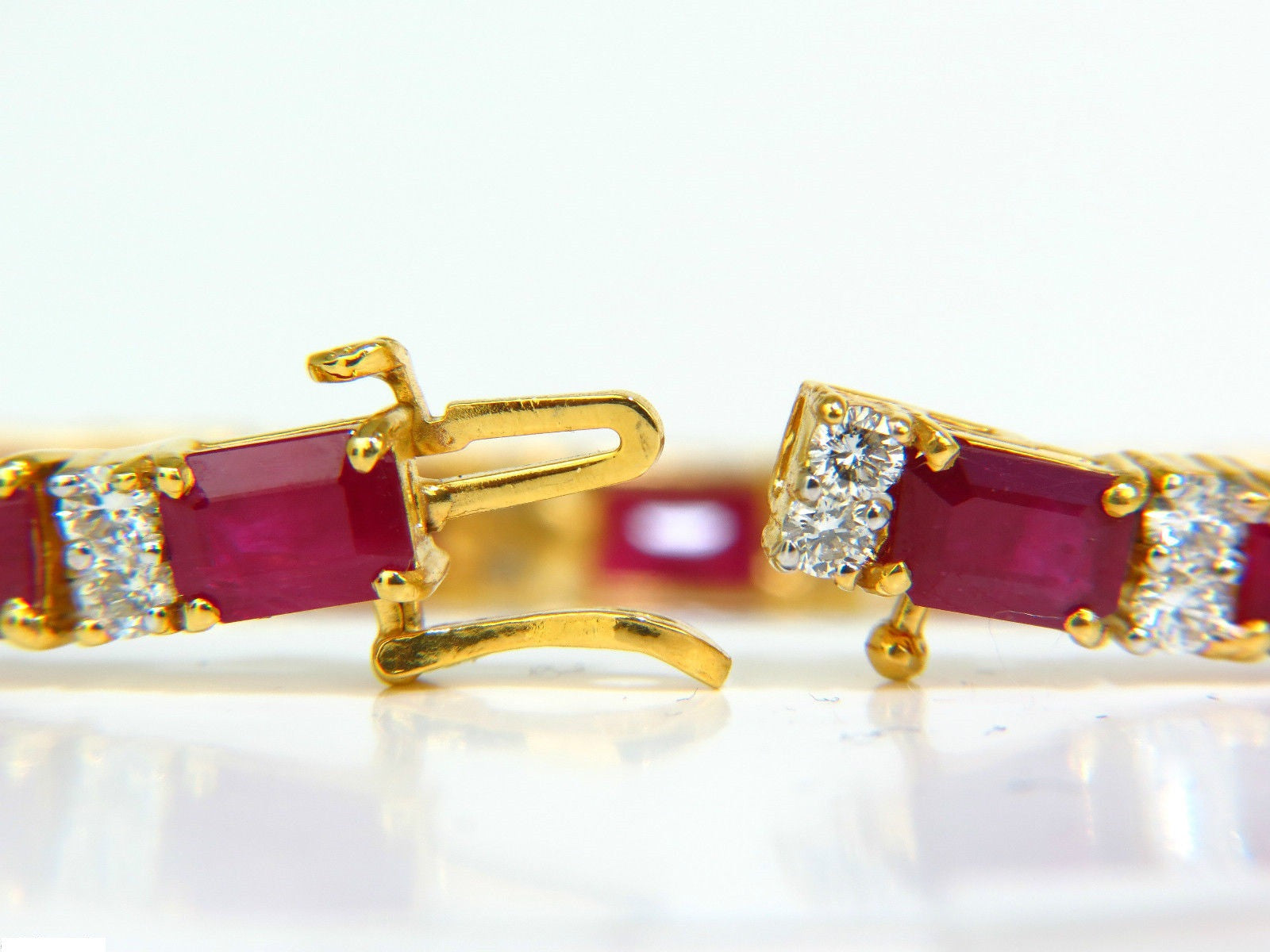 18KT GIA Certified 23.46CT Natural Ruby and Diamond Bracelet - Blood Vivid Super Gem Jewelry for Women, Luxury Gift for Anniversary, Wedding & Special Occasions