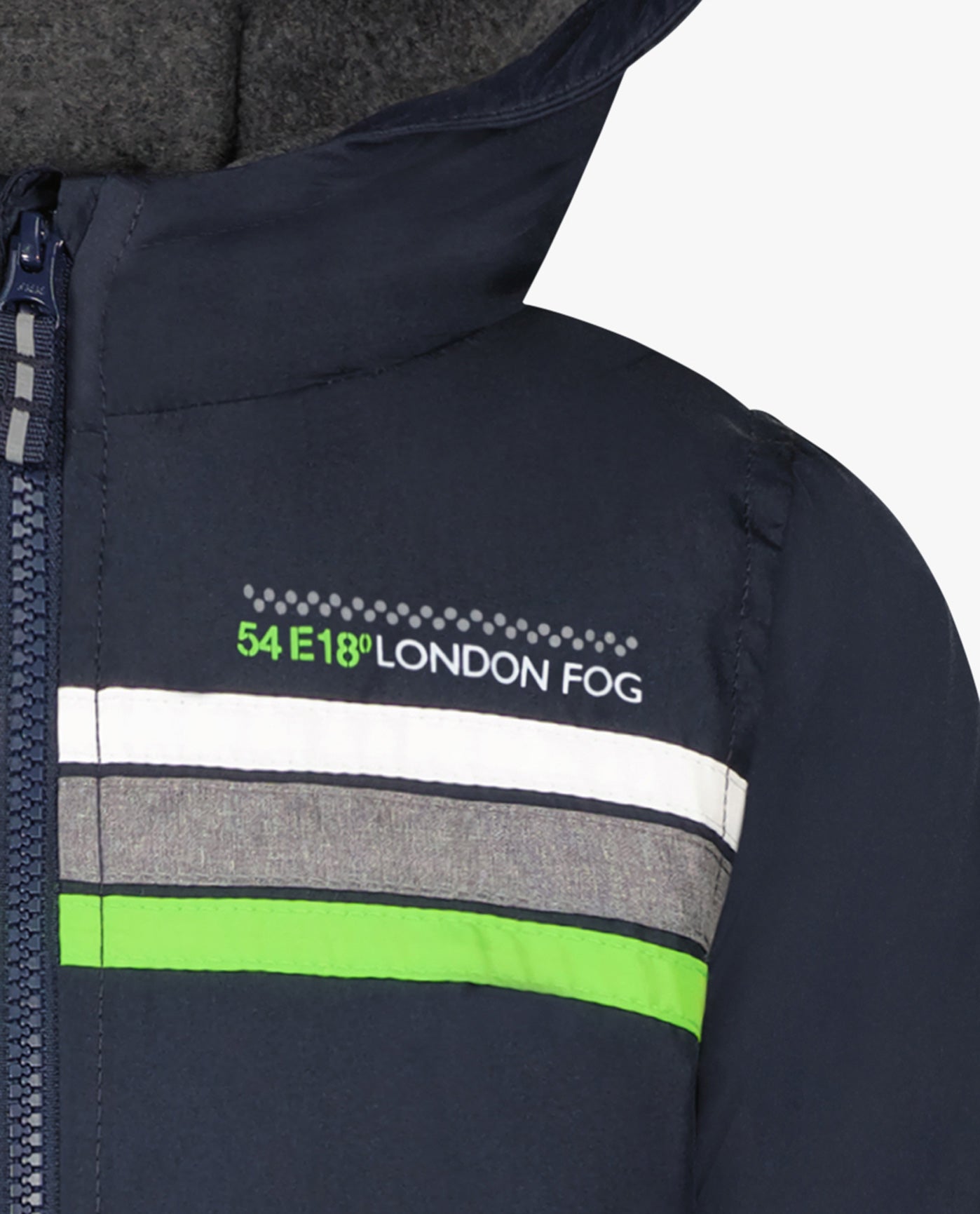 Boys Zip Front Hooded Sporty Stripe Raincoat - Waterproof Jacket for Outdoor Play, School & Rainy Day Adventures
