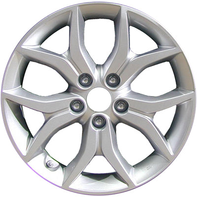 2007-2008 Hyundai Tiburon 17 Inch OEM Silver Alloy Wheel ALY070744 (529102C650) - Perfect Replacement for Damaged Rims & Car Restoration Projects