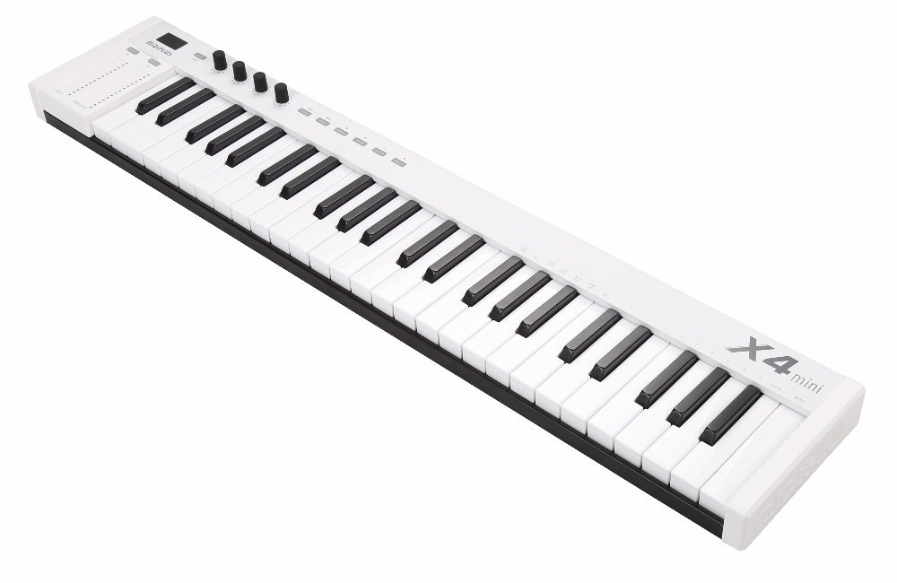 MIDIPLUS X4 Mini MIDI Keyboard Controller - 32 Keys, USB Powered, Portable & Lightweight for Music Production, Studio Recording & Live Performance (White)