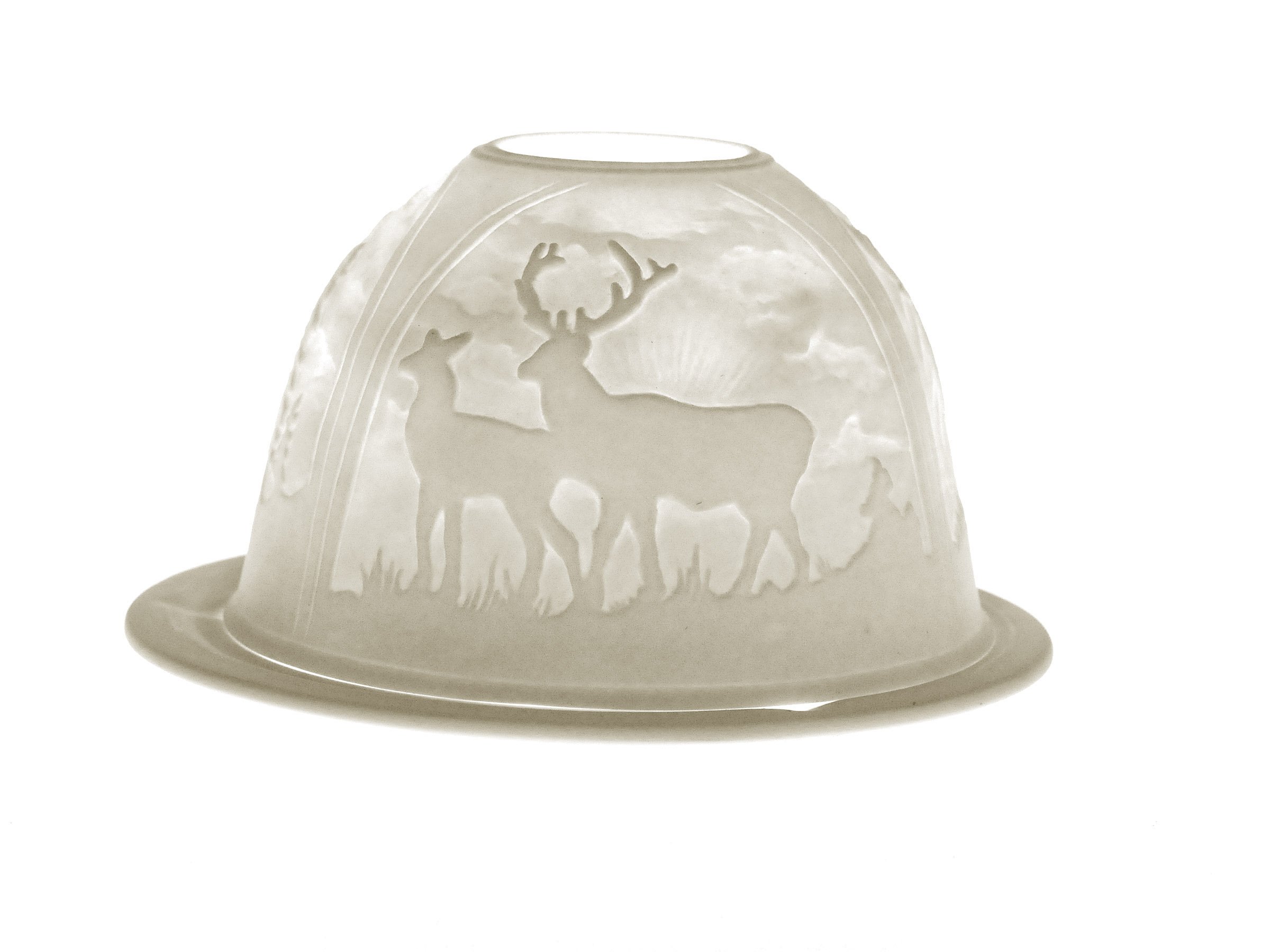 Deer Design Porcelain Dome Lights - Elegant Ceiling Lighting for Living Room, Bedroom, and Dining Room Decor