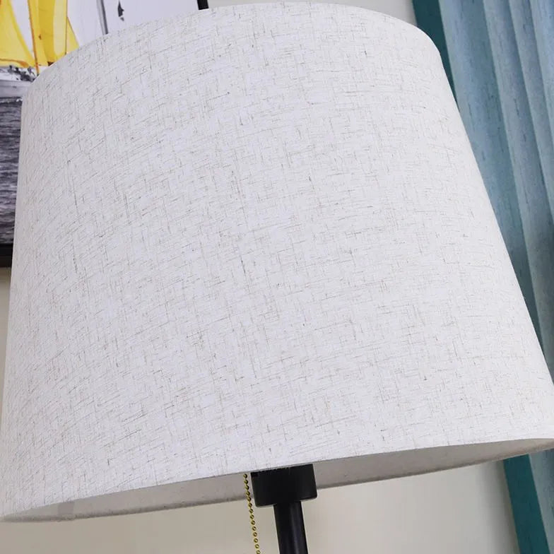Modern White Cylindrical Floor Lamp with Square Base - Minimalist Design for Living Room, Bedroom, or Office Lighting