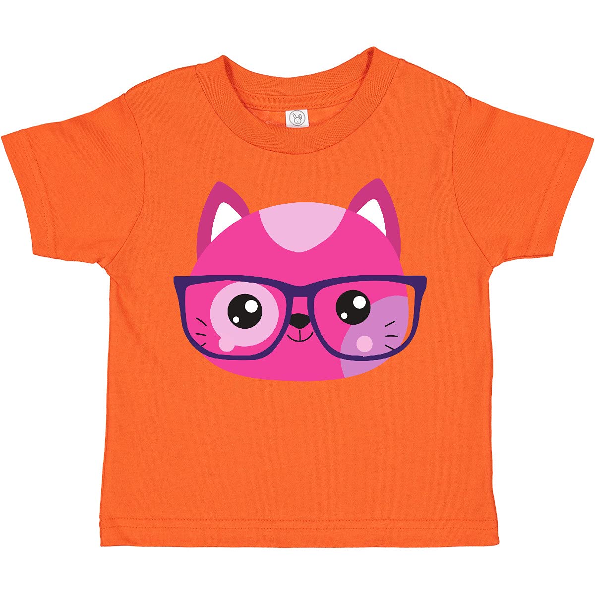 Inktastic Hipster Cat with Glasses - Cute Kitten Toddler T-Shirt for Boys & Girls | Perfect for Playdates, Daycare & Family Photos