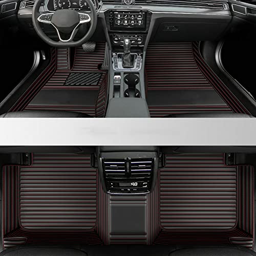 black red car floor mats 2