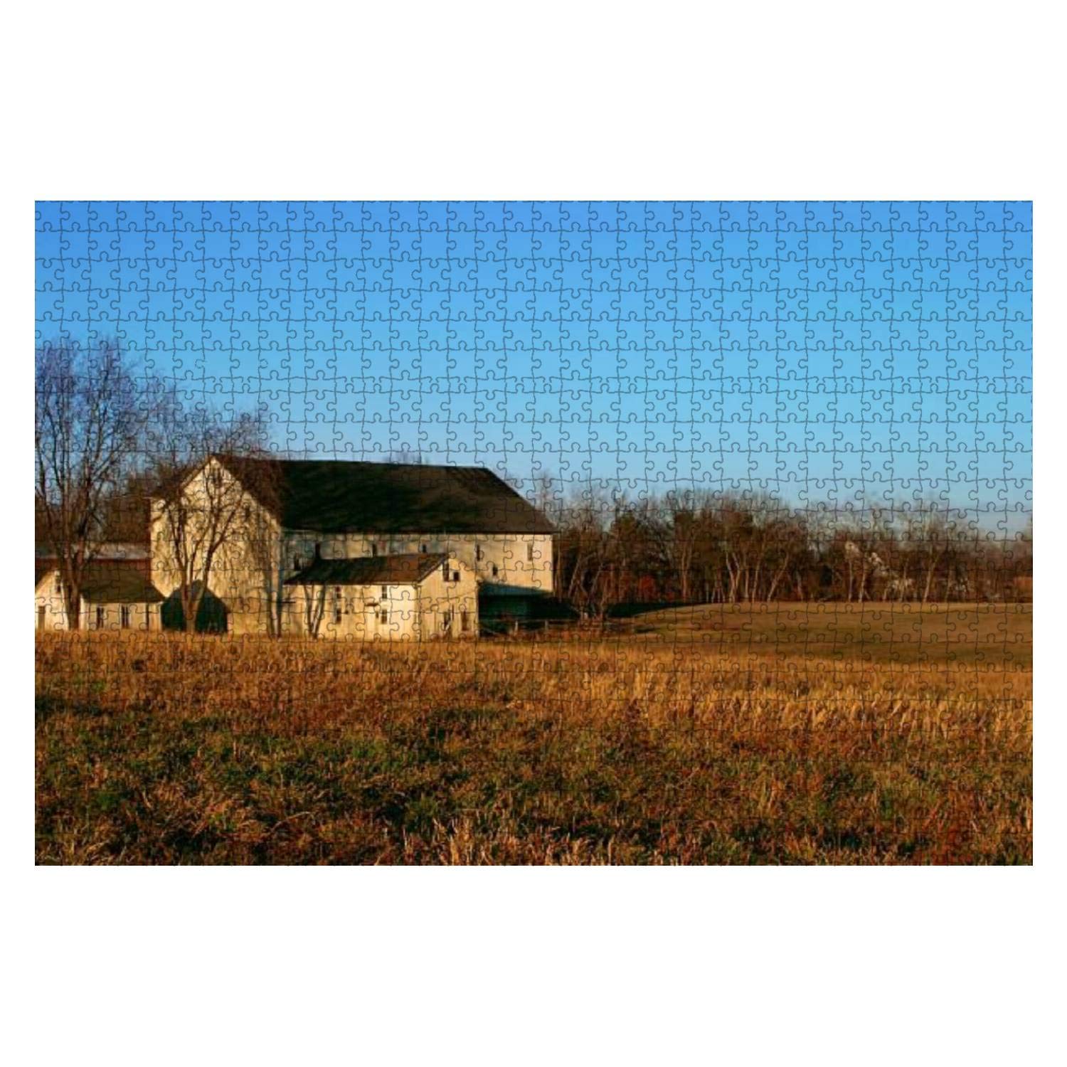 1000-Piece Wooden Jigsaw Puzzle - Lancaster County Autumn Farm Scene - Educational & Stress-Relief Puzzle for Adults & Kids - Perfect for Family Game Night & Home Decor